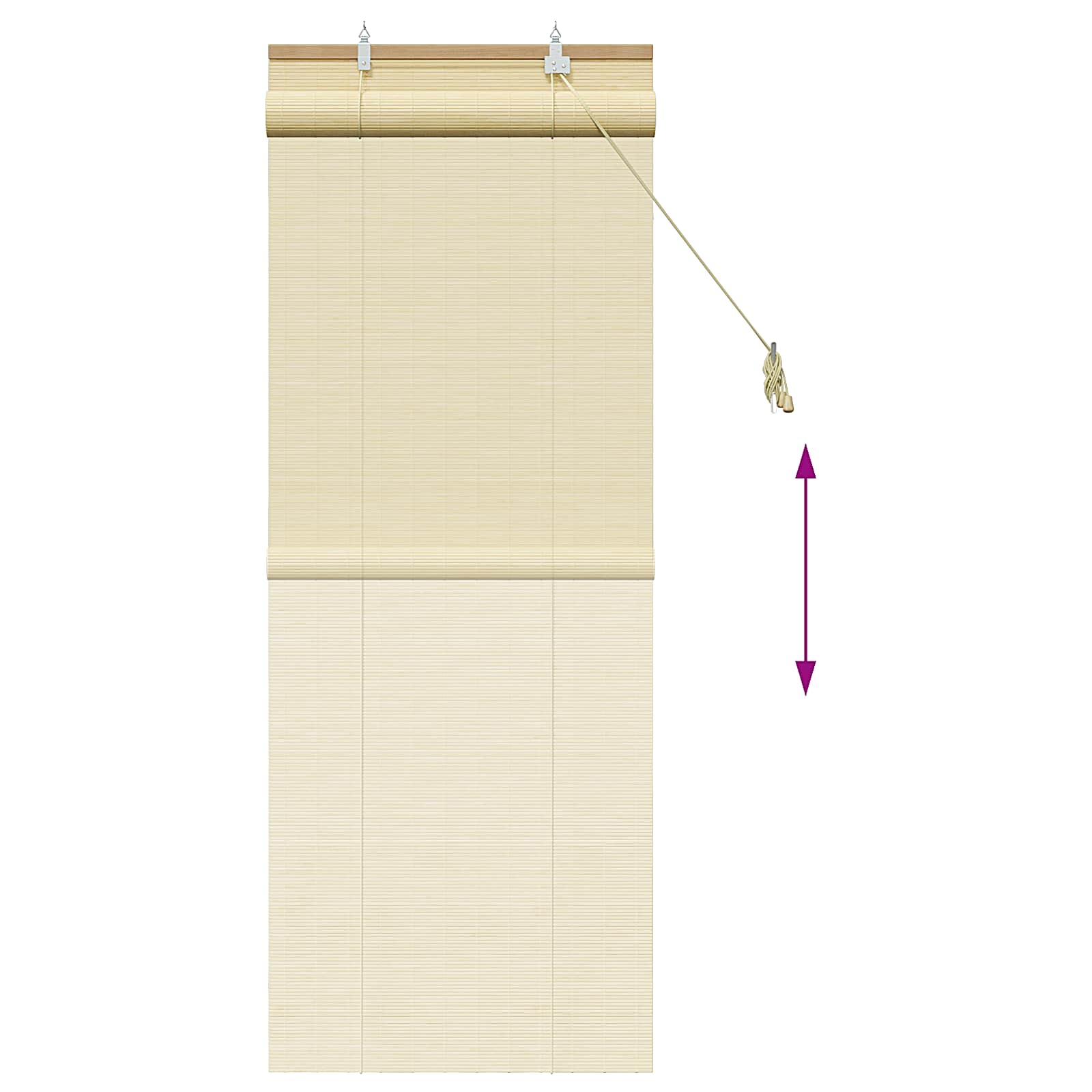 Rolo zavjesa Prirodna 40 x 160 cm Bambus