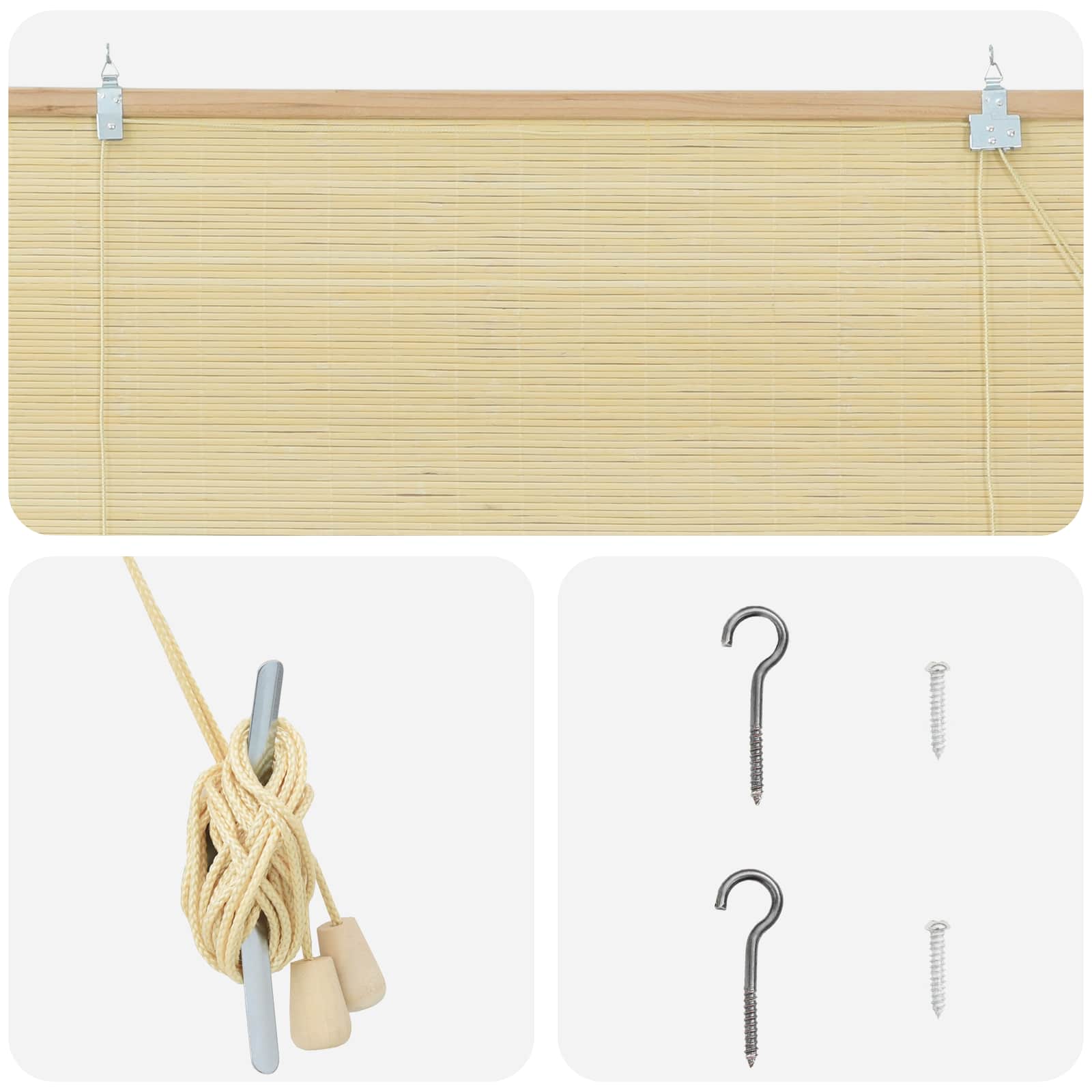 Rolo zavjesa Prirodna 50 x 160 cm Bambus