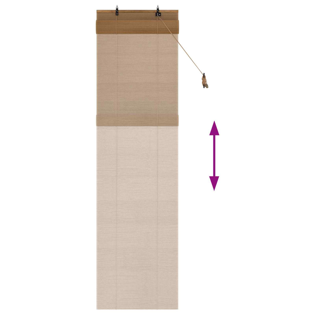Rolo zavjesa Smeđa 40 x 220 cm Bambus