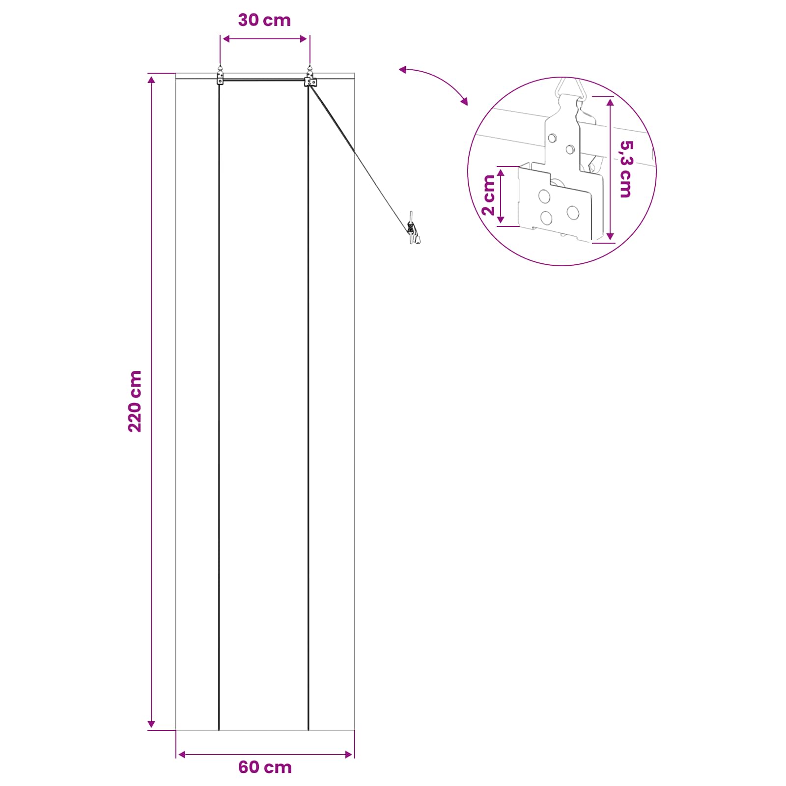 Rolo zavjesa Smeđa 60 x 220 cm Bambus