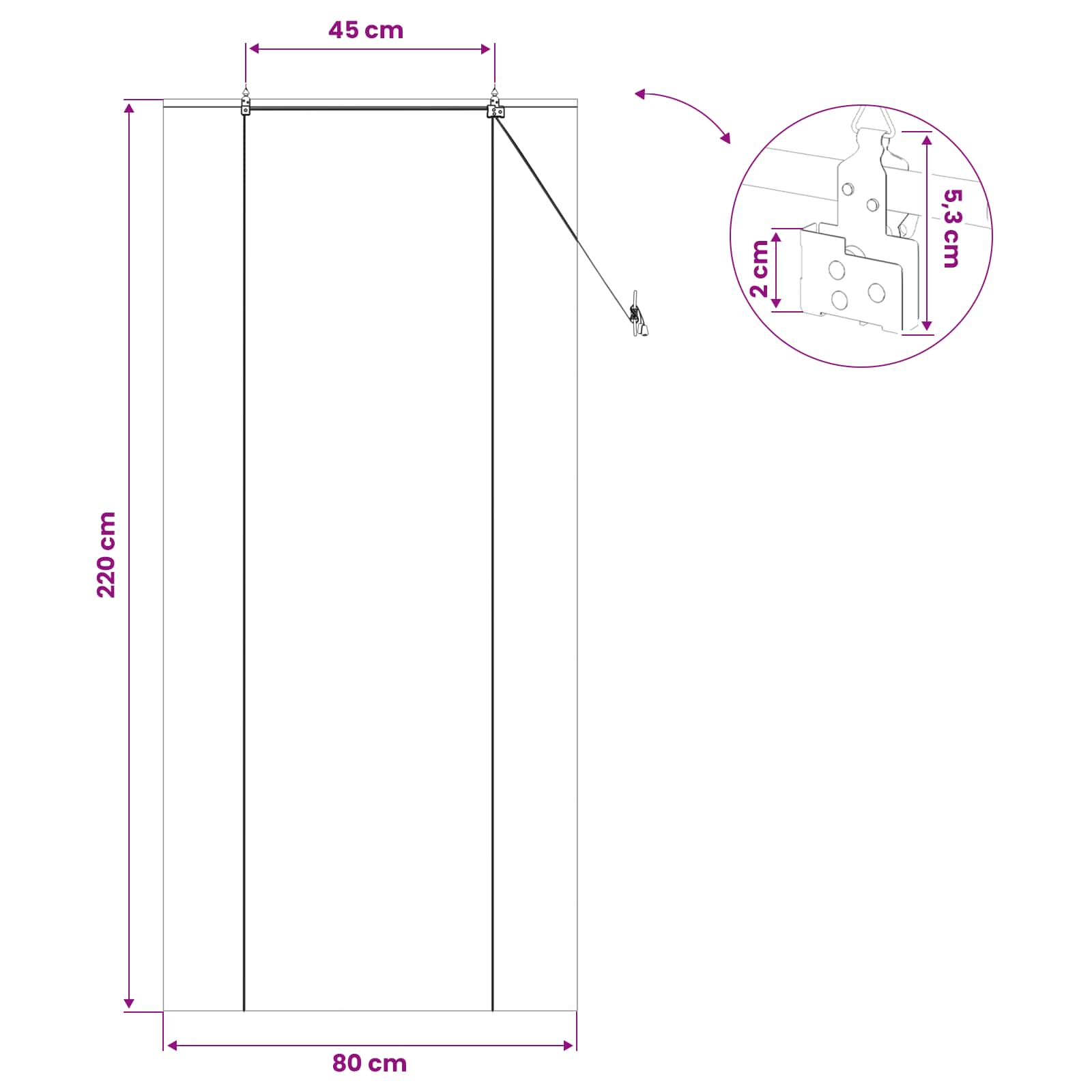 Rolo zavjesa Smeđa 80 x 220 cm Bambus