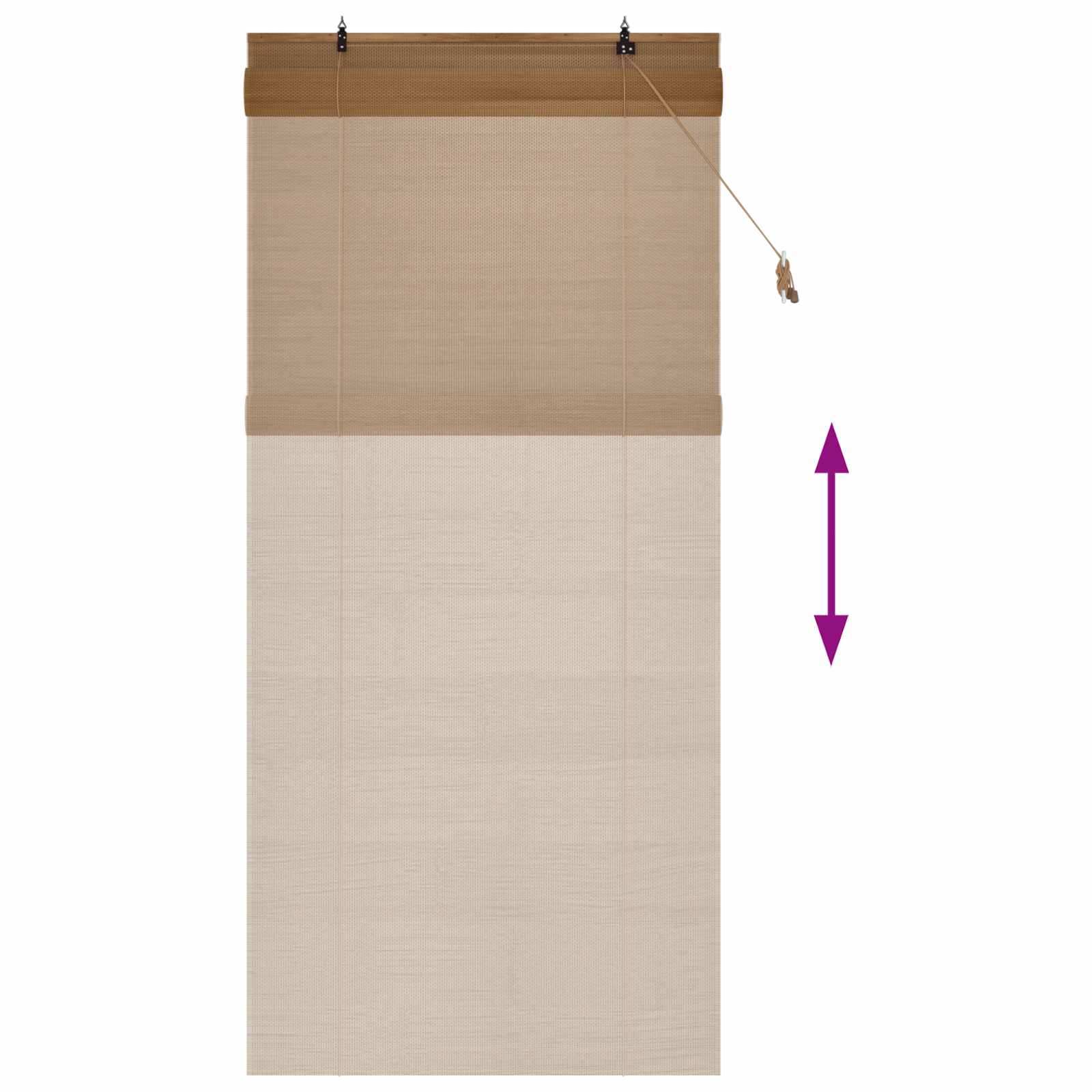 Rolo zavjesa Smeđa 90 x 220 cm Bambus