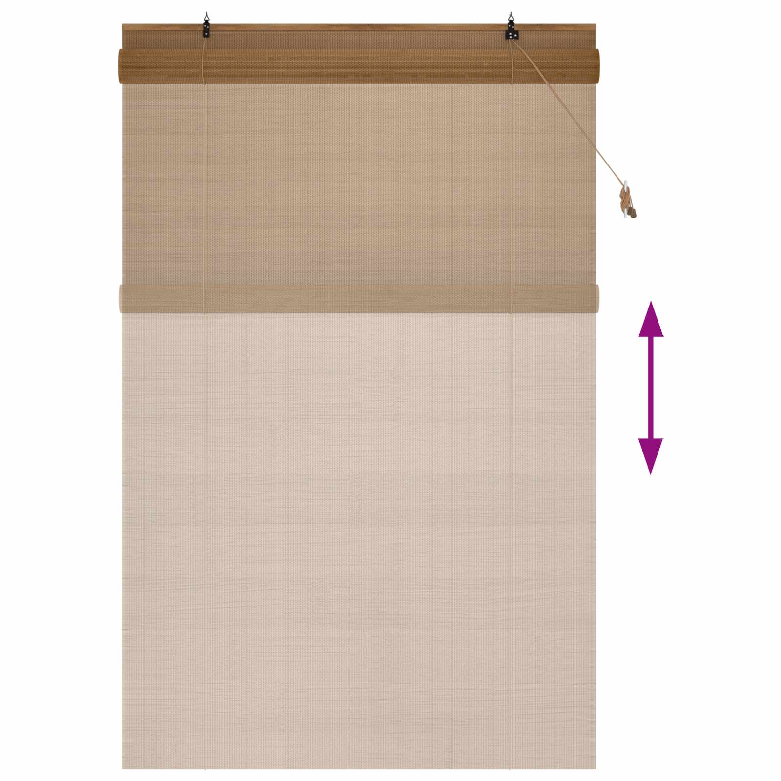 Rolo zavjesa Smeđa 140 x 220 cm Bambus