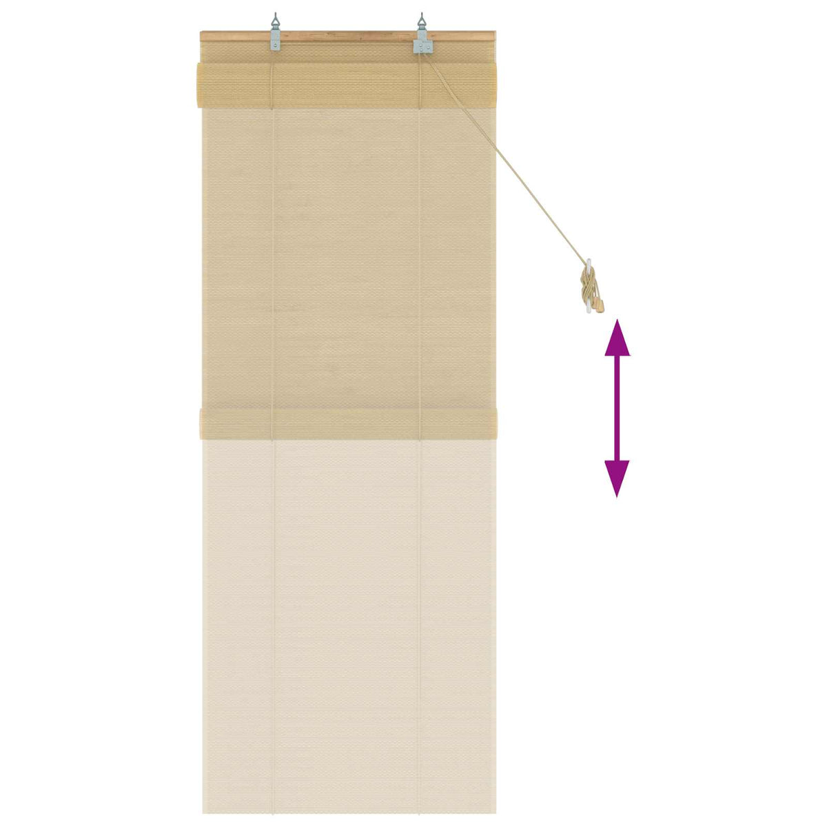 Rolo zavjesa Prirodna 60 x 160 cm Bambus