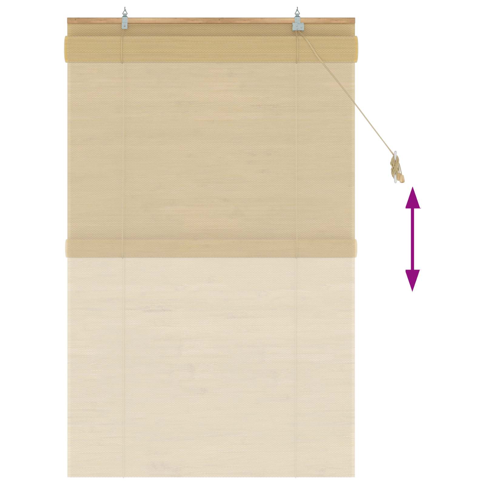 Rolo zavjesa Prirodna 100 x 160 cm Bambus
