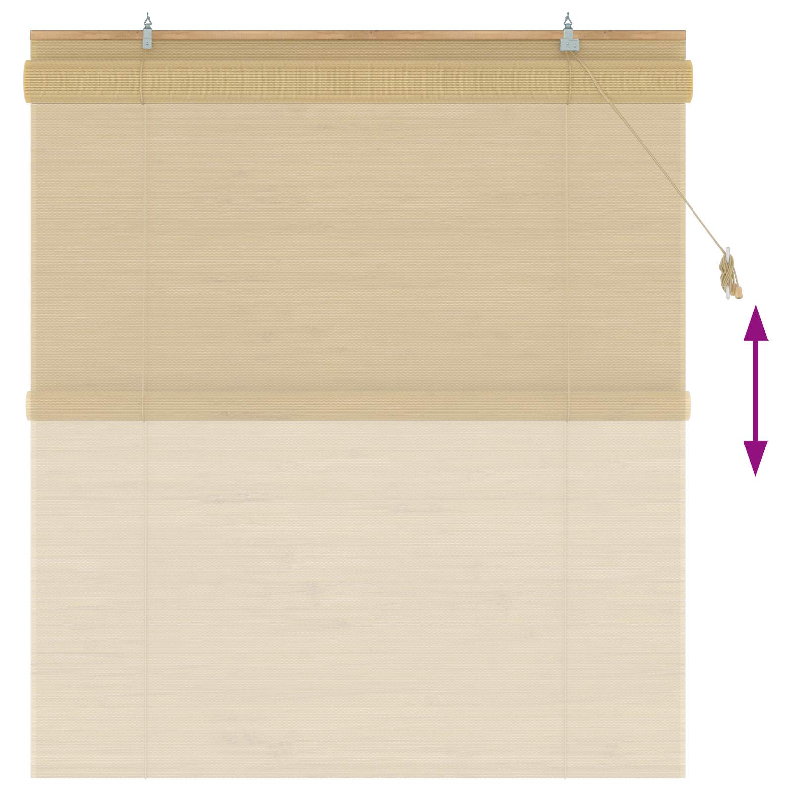 Rolo zavjesa Prirodna 140 x 160 cm Bambus