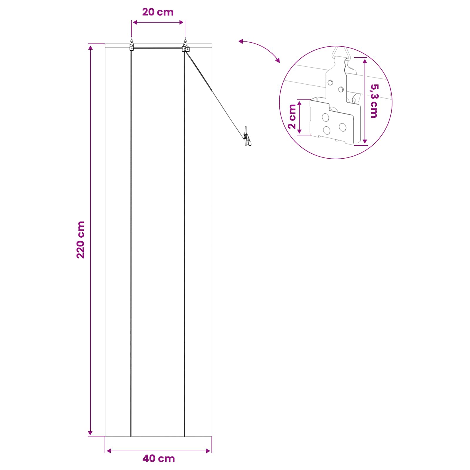 Rolo zavjesa Prirodna 40 x 220 cm Bambus