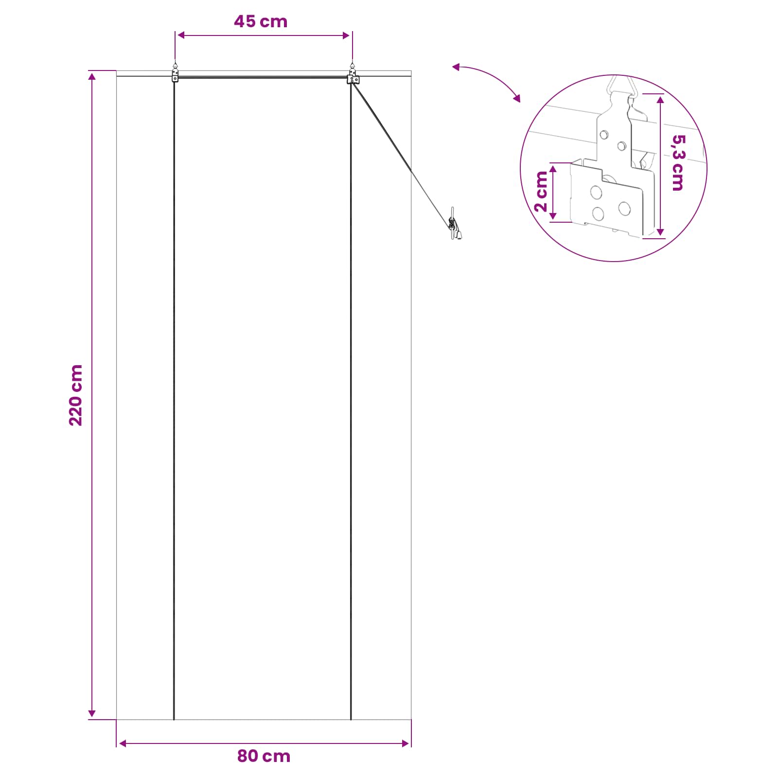 Rolo zavjesa Prirodna 80 x 220 cm Bambus