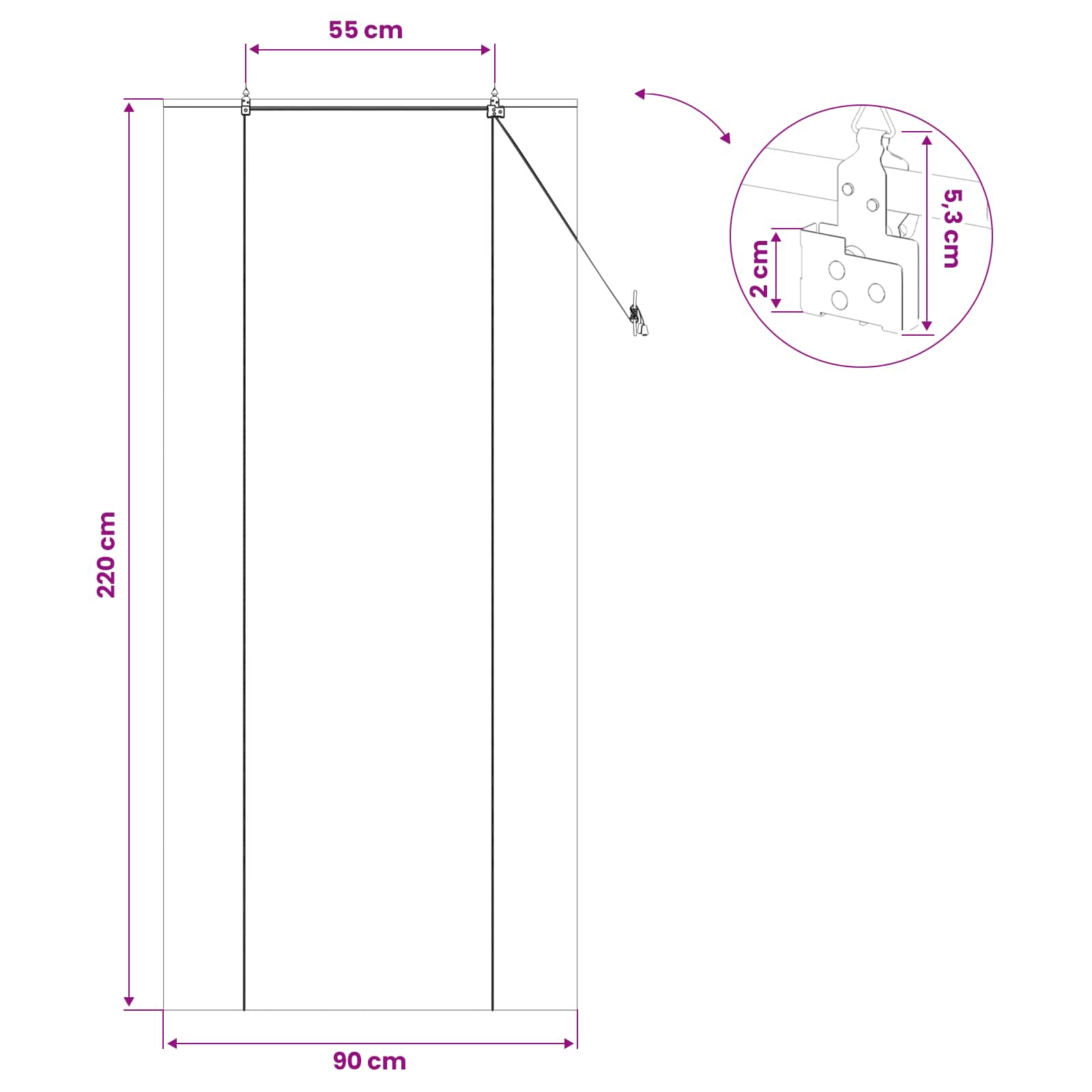 Rolo zavjesa Prirodna 90 x 220 cm Bambus
