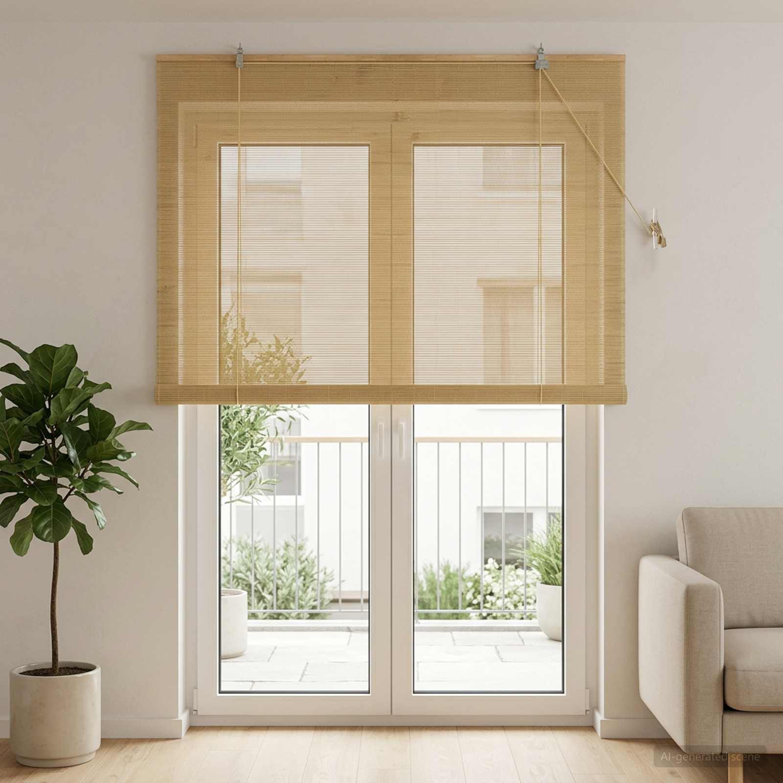 Rolo zavjesa Prirodna 140 x 220 cm Bambus