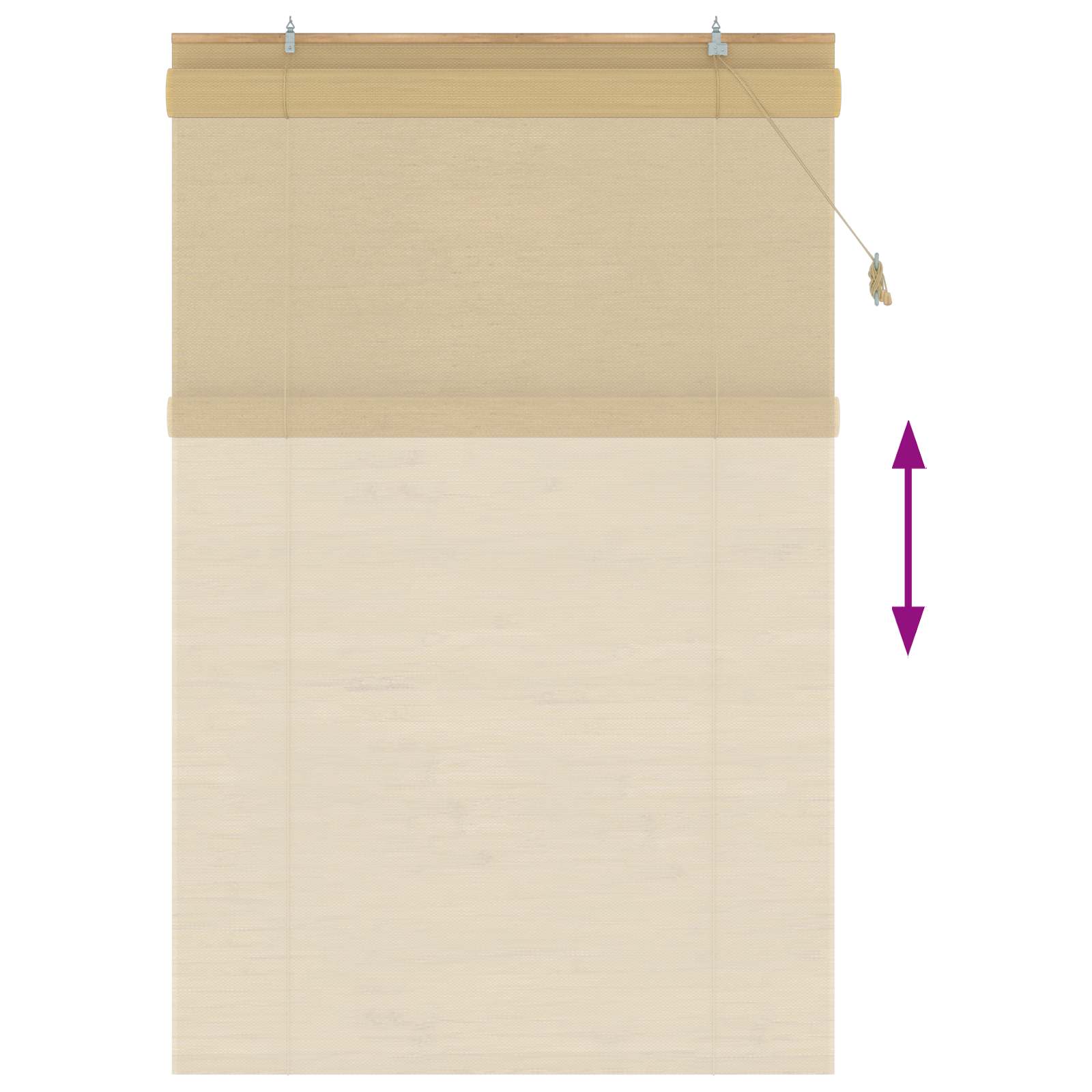 Rolo zavjesa Prirodna 140 x 220 cm Bambus