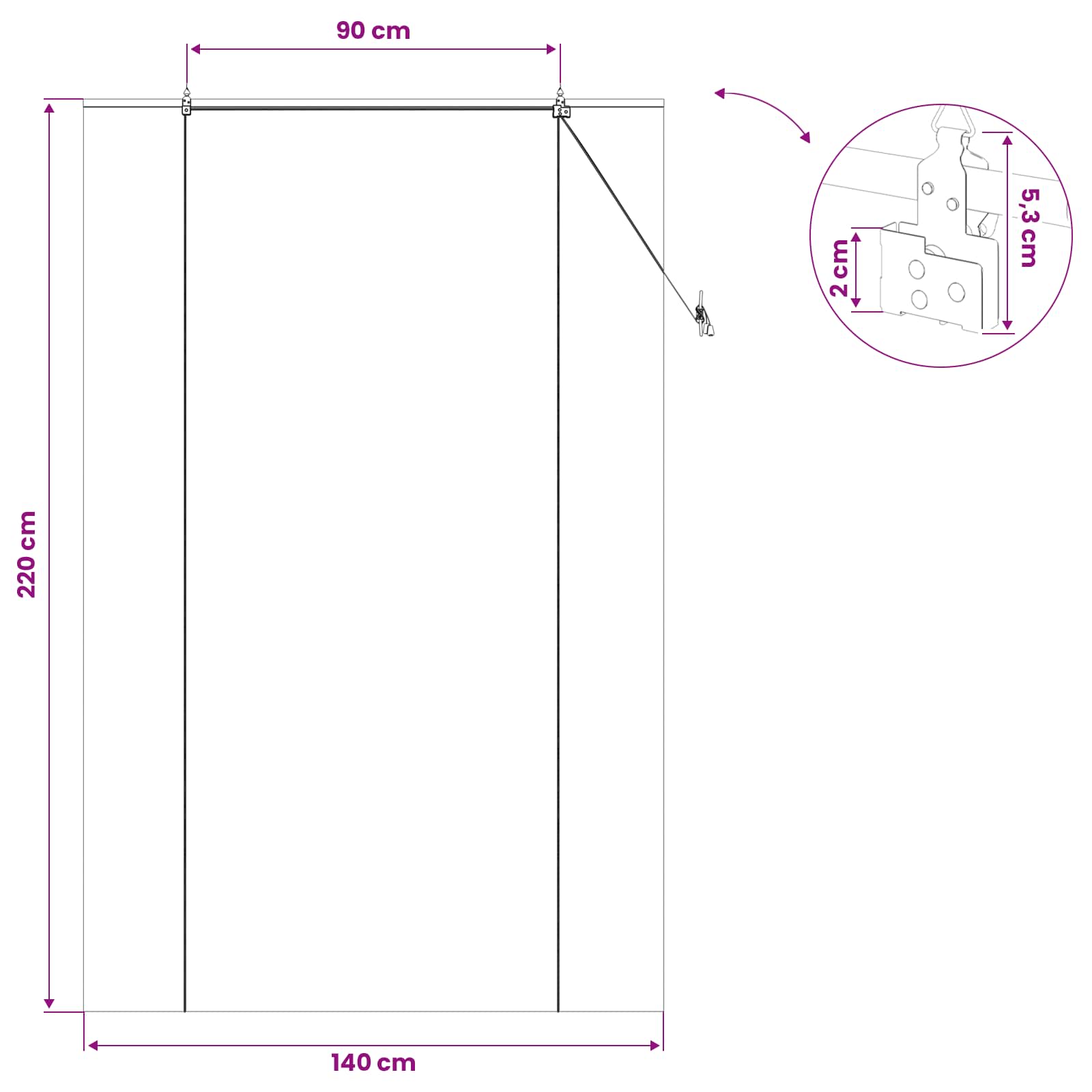 Rolo zavjesa Prirodna 140 x 220 cm Bambus