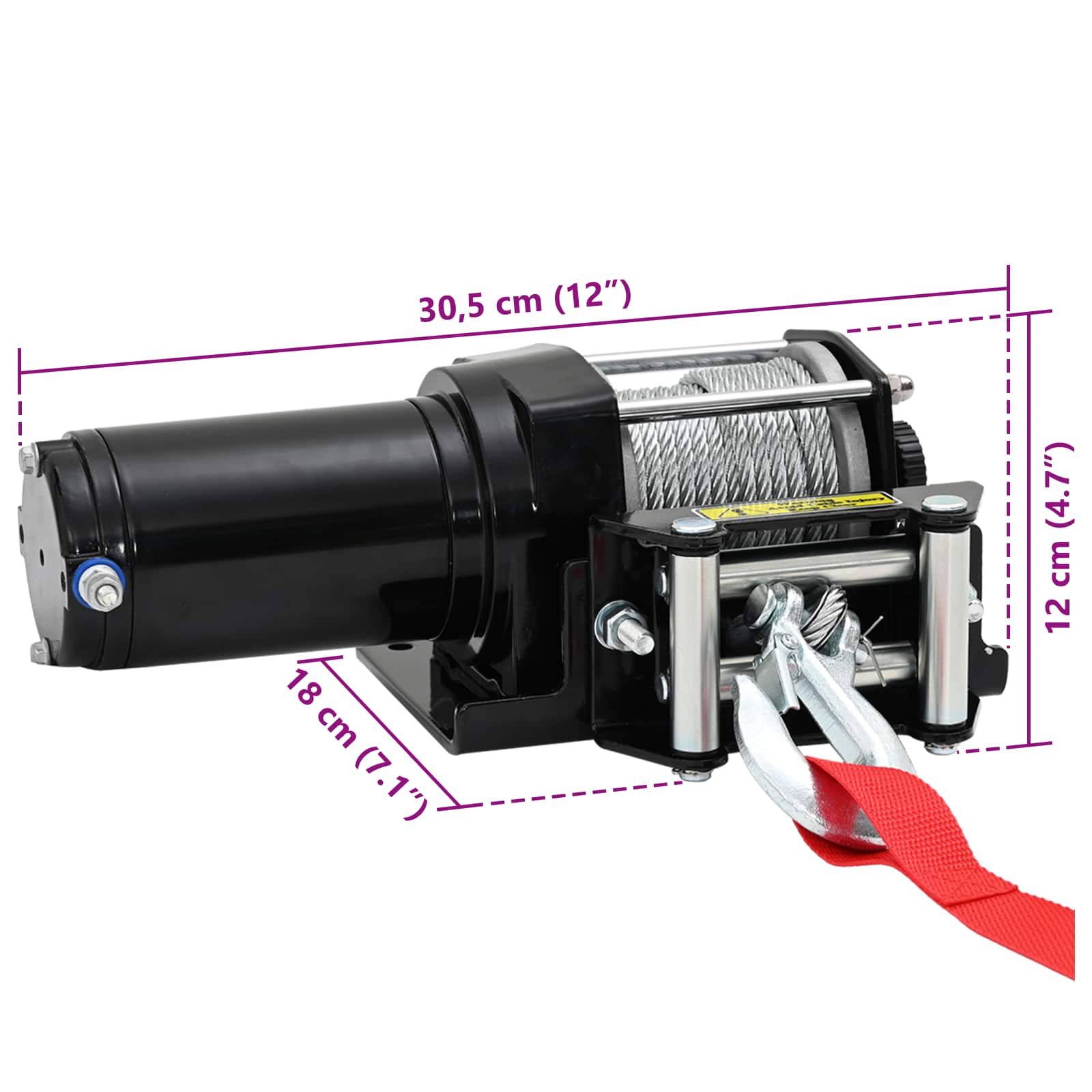 Električno vitlo PVC Crna