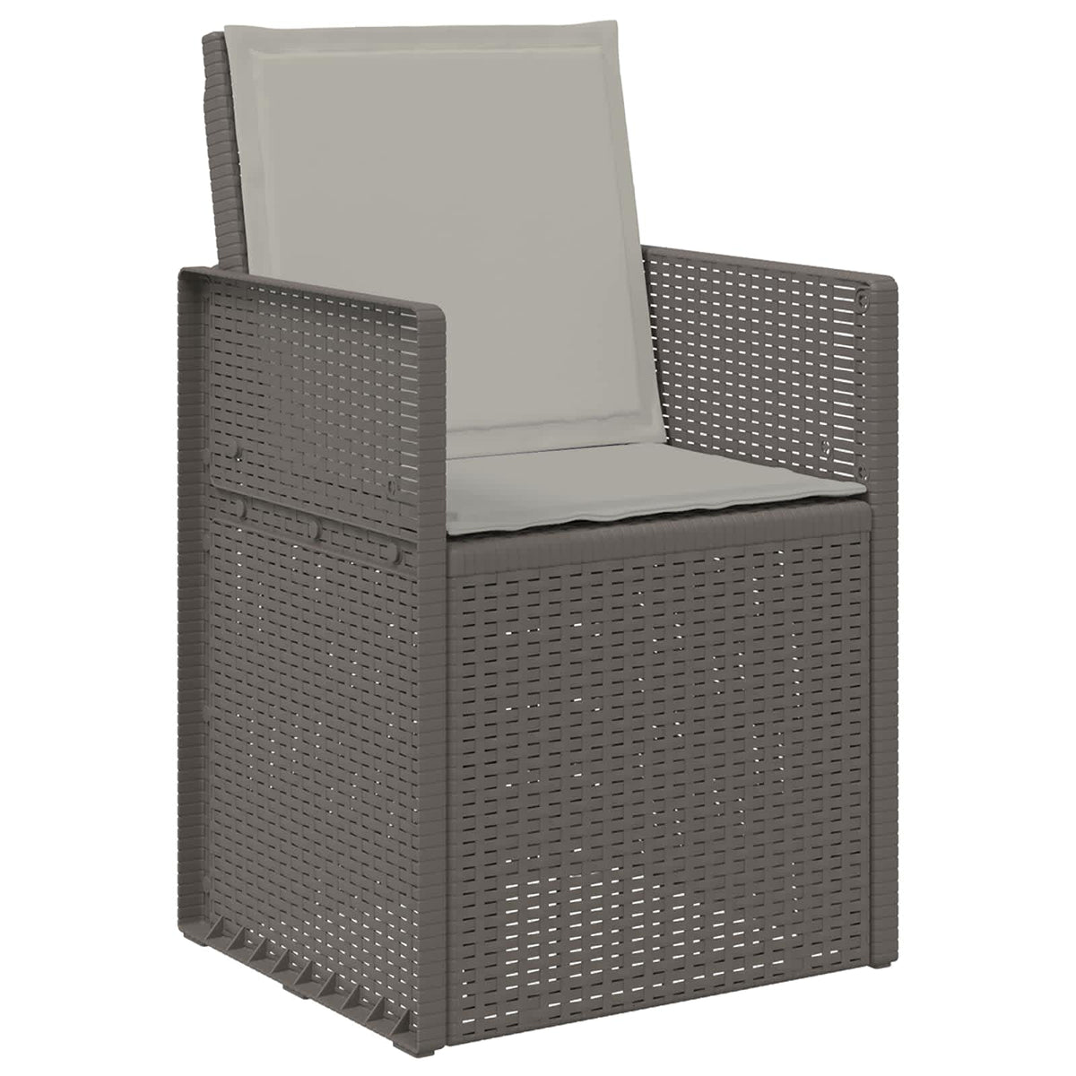 Vrtni set za objed 3 kom. Svjetlosiva PP