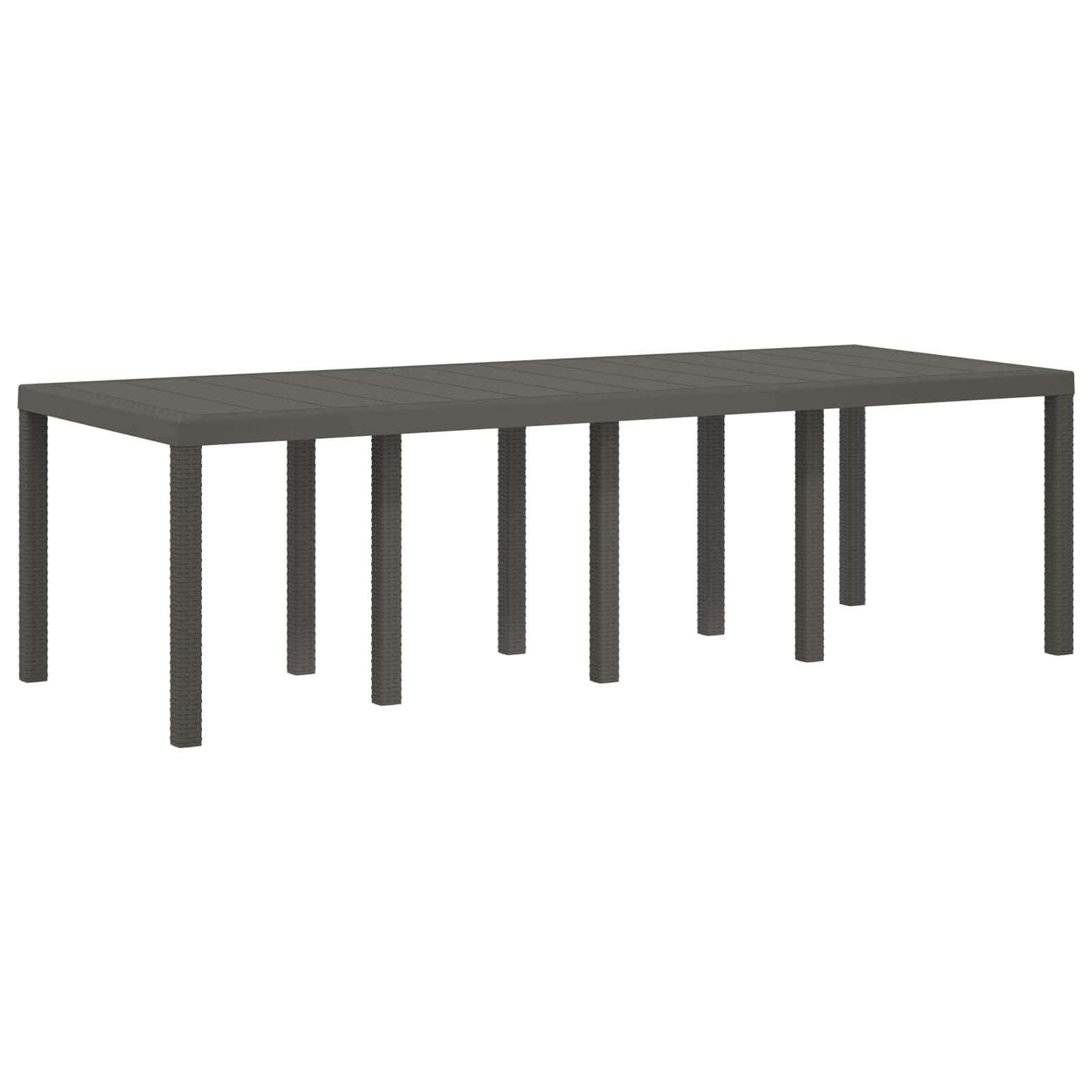 Vrtni set za objed 11 kom. Svjetlosiva PP