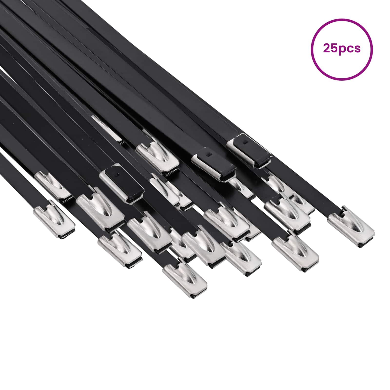 Veza za kabel 25 kom. 4,6 x 250 mm Crna