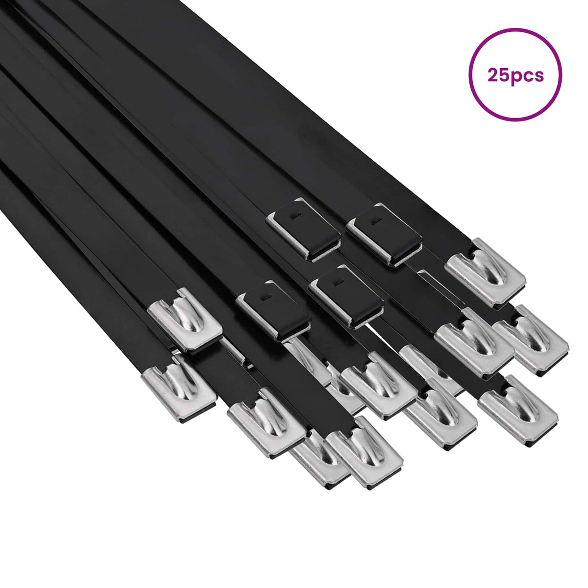 Veza za kabel 25 kom. 7,9 x 600 mm Crna