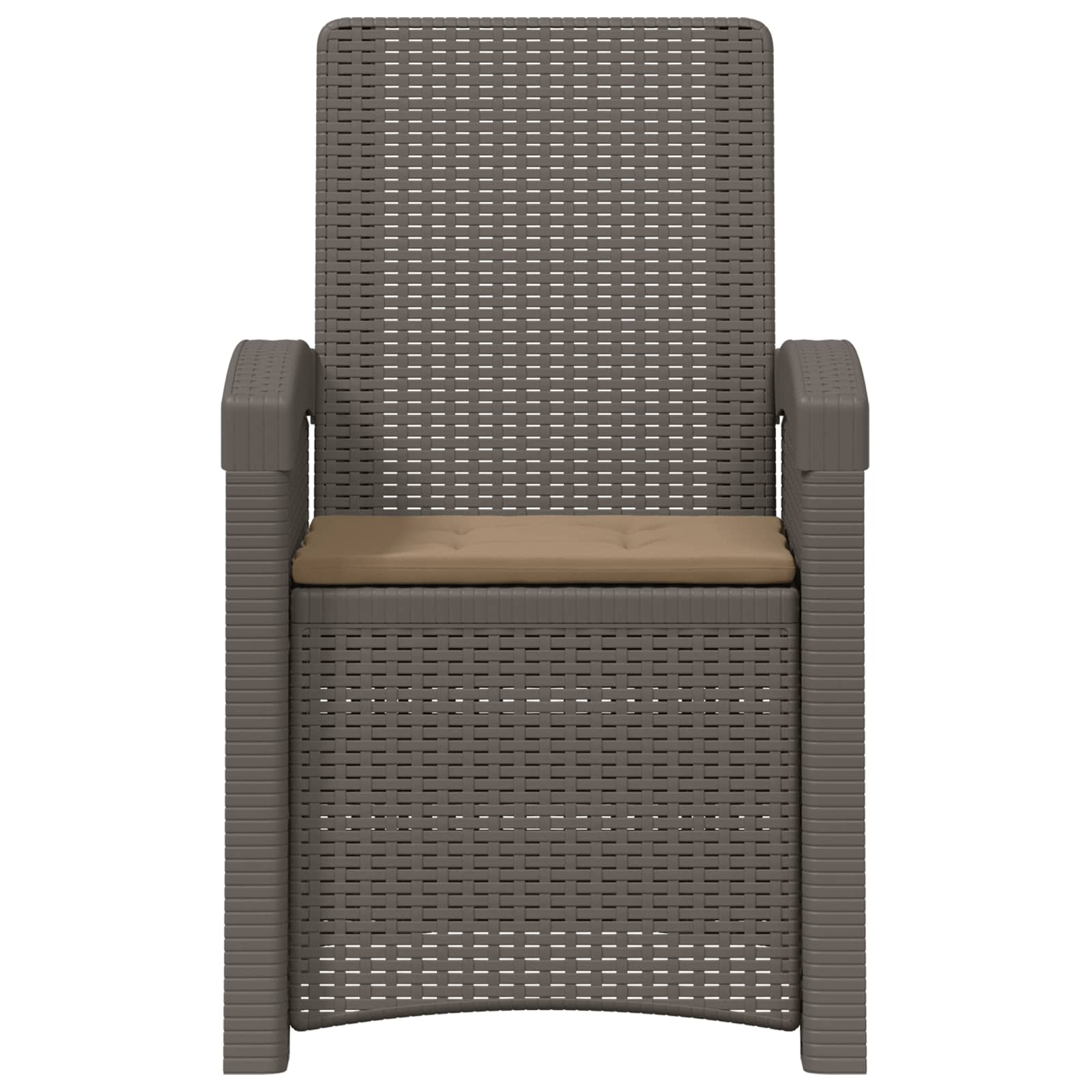 Ležaljka za vrt s izgledom ratana 2 pcs Svijetlosiva i taupe PP