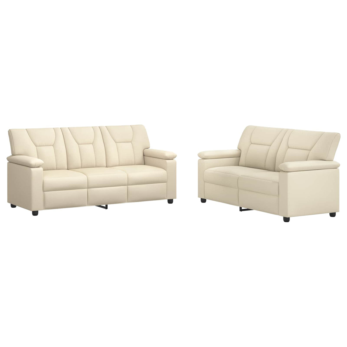 Set sofe 2 pcs Krem Umjetna koža