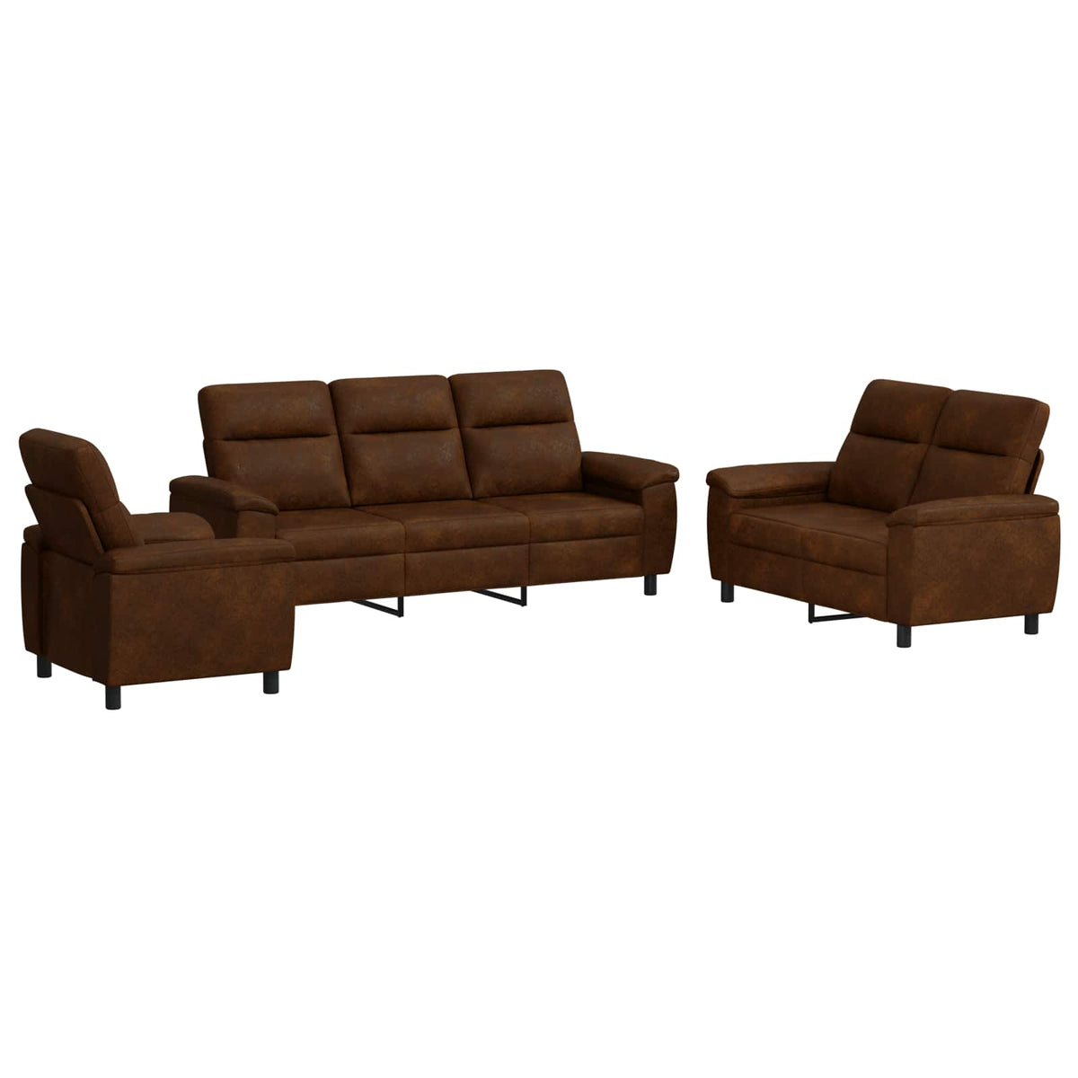 Set sofe 3 pcs Maslinasto zelena Umetnička suknja koža