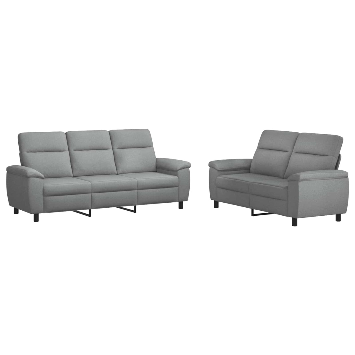 Set sofe 2 pcs Svjetlosiva Tkanina