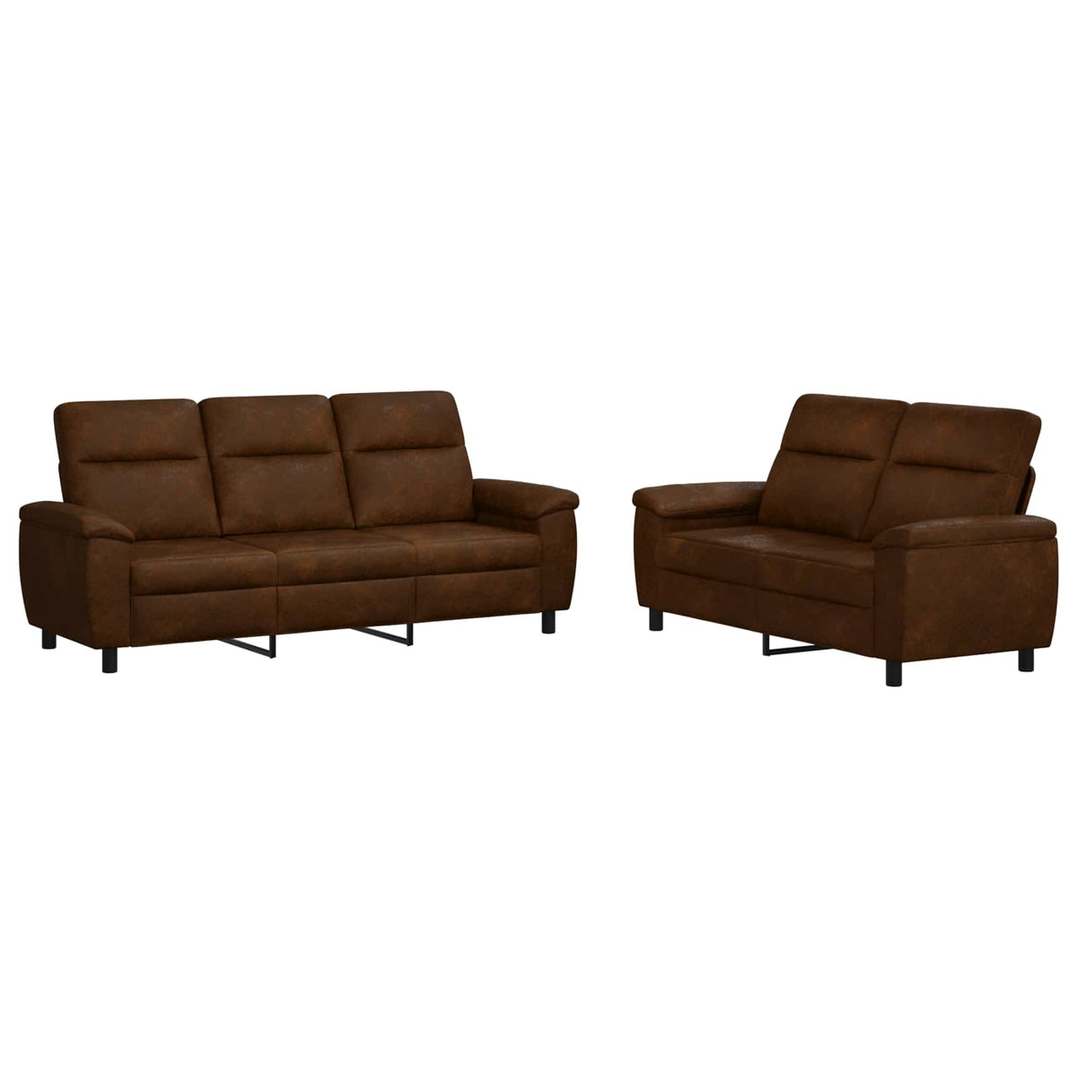 Set sofe 2 pcs Smeđa Umetnička suknja koža