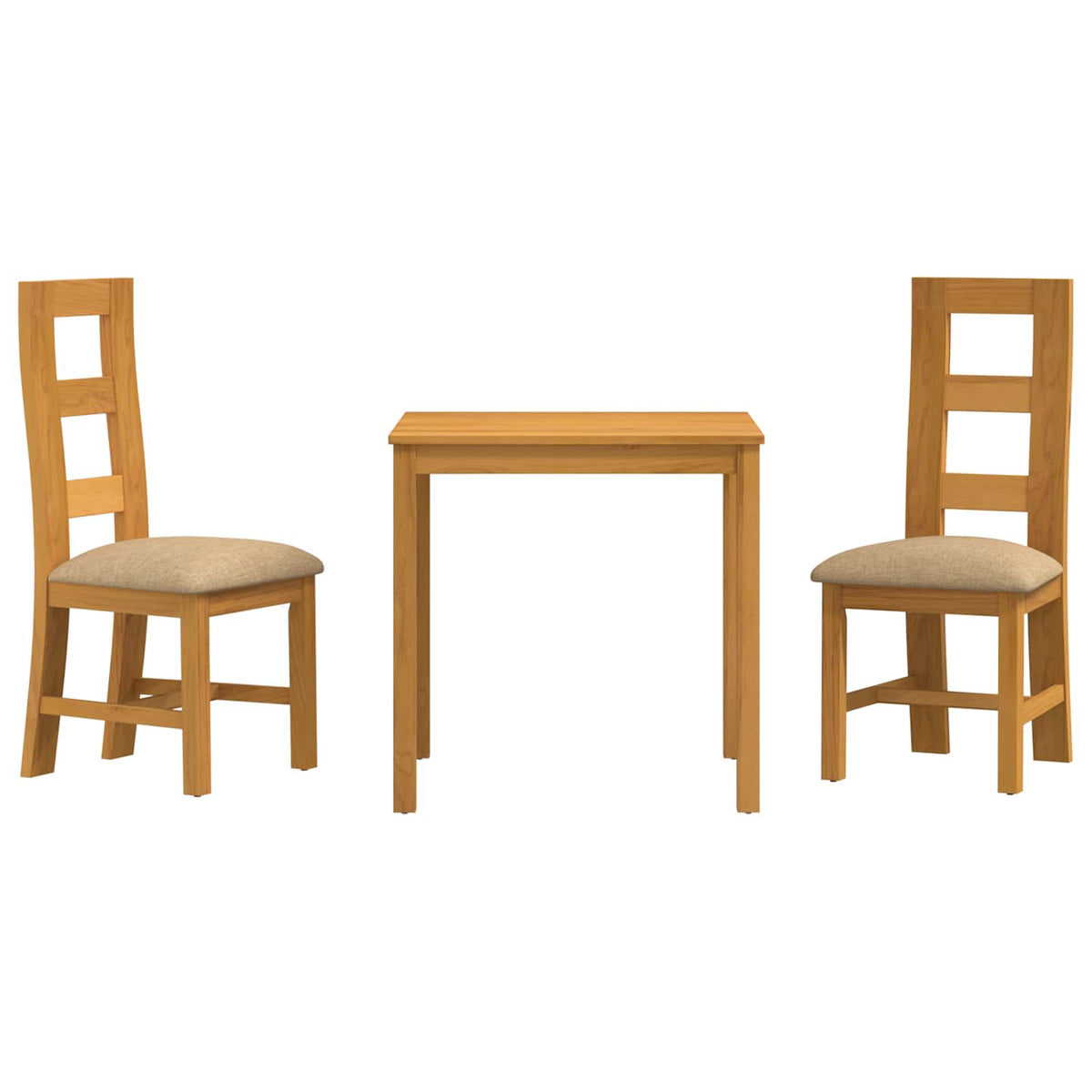 Blagovaonski set 3 kom. Bež Čvrsto Hrastovo Drvo