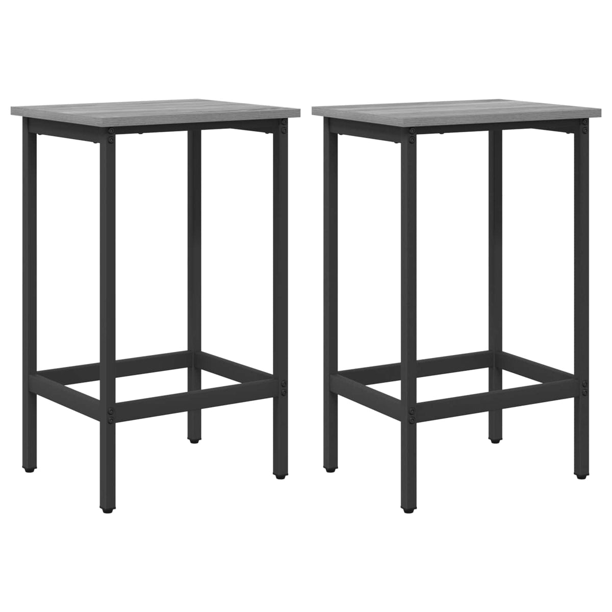 Barska stolica 2 kom. Siva Sonoma 40 x 32 x 74 cm