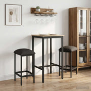 Barska stolica 2 kom. Tamnosiva 40 x 32 x 64 cm