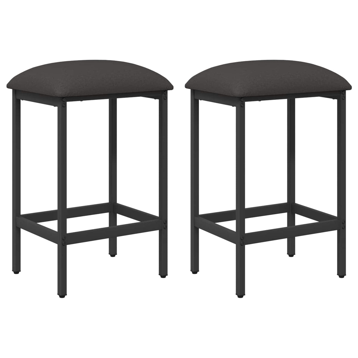 Barska stolica 2 kom. Tamnosiva 40 x 32 x 64 cm
