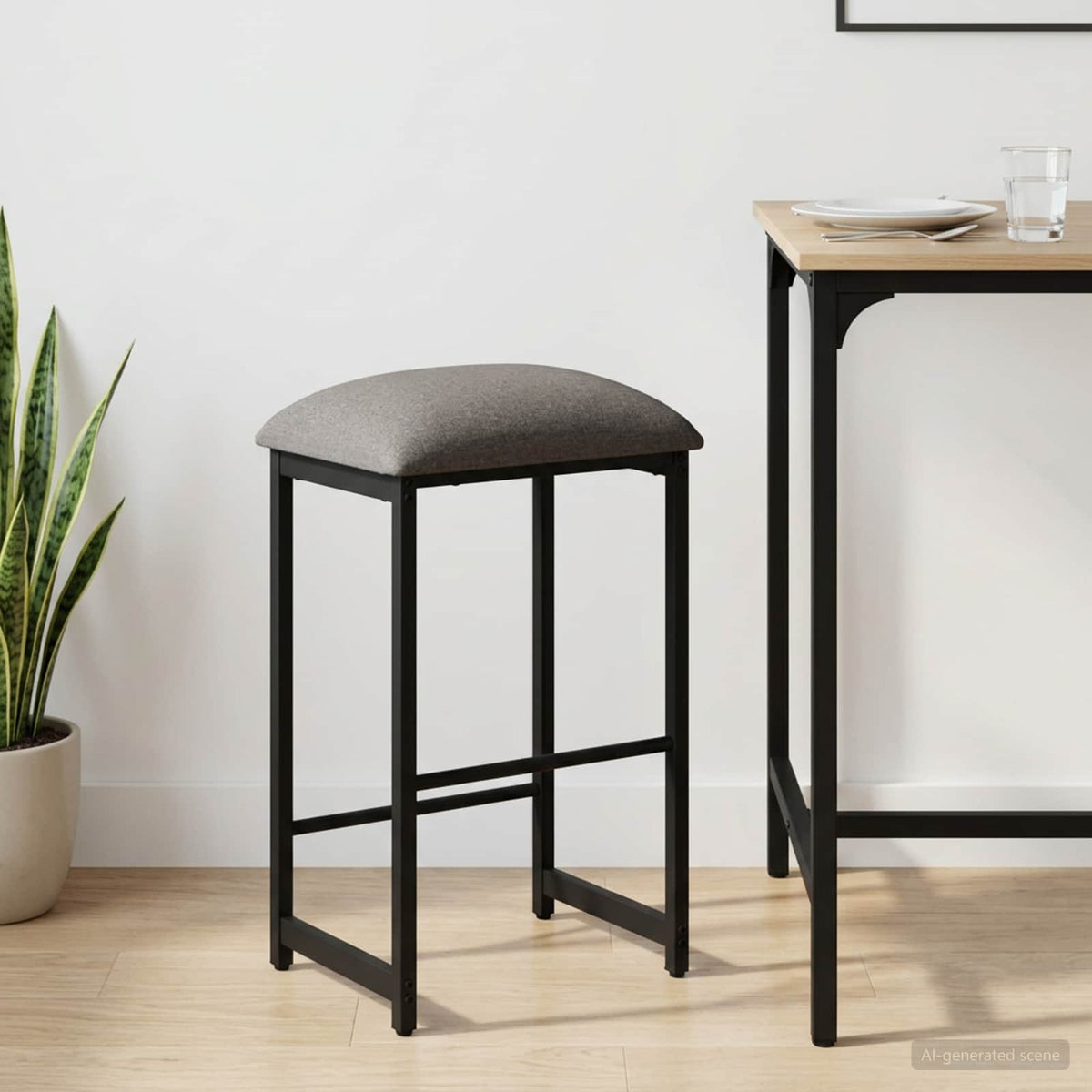 Barska stolica Svjetlosiva 40 x 32 x 74 cm Konstruirano drvo