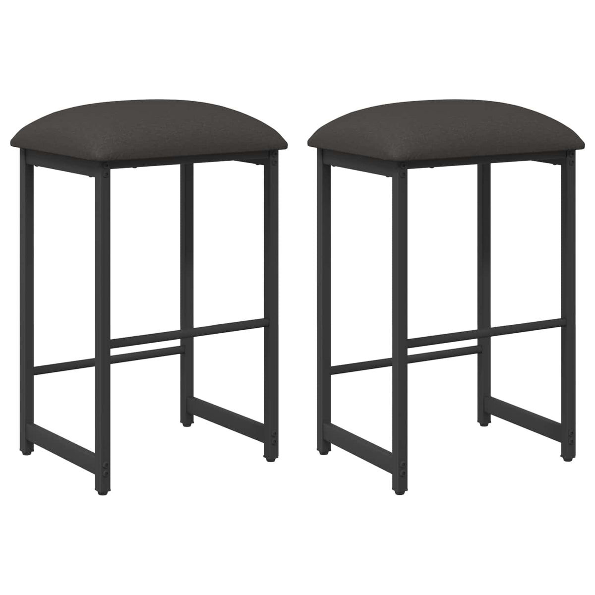 Barska stolica 2 kom. Tamnosiva 40 x 32 x 74 cm