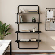 Polica sa 4 nivoa Crni hrast 40 x 24,5 x 104 cm
