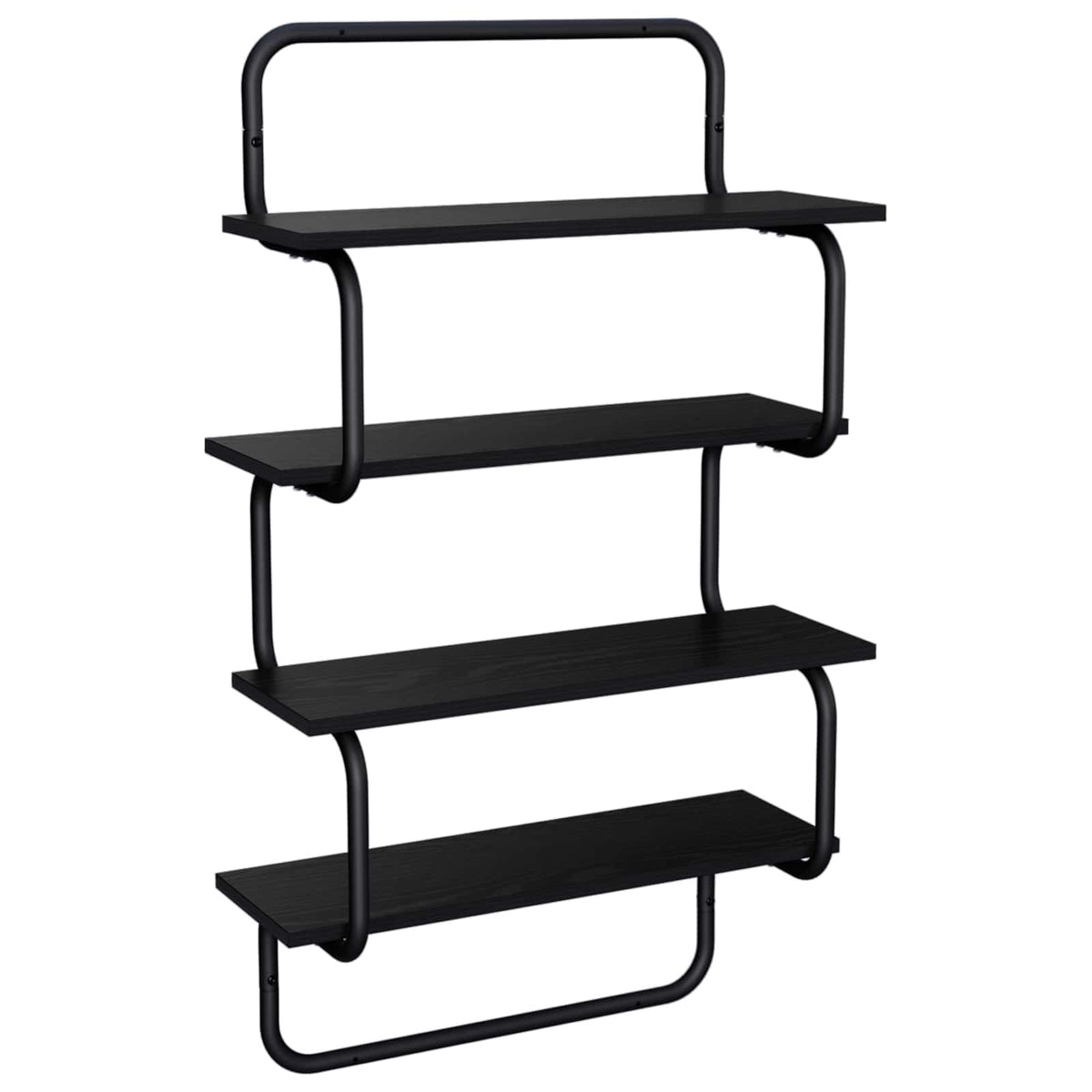 Polica sa 4 nivoa Crni hrast 40 x 24,5 x 104 cm