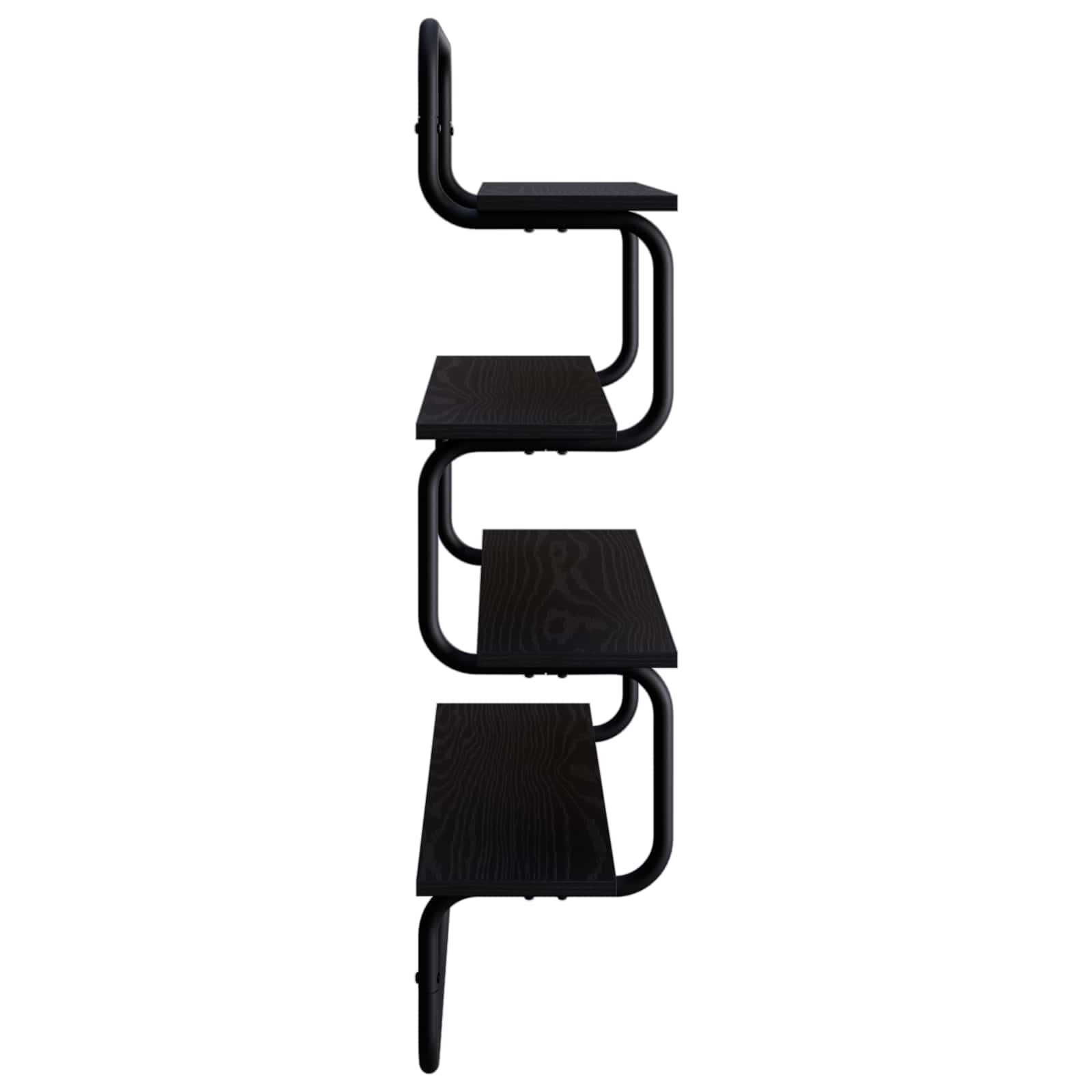 Polica sa 4 nivoa Crni hrast 40 x 24,5 x 104 cm