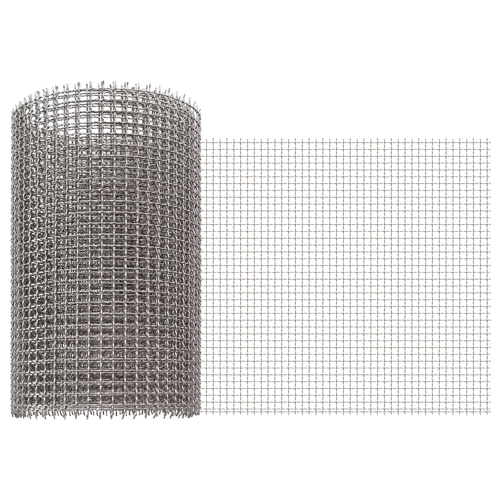 Mrežna tkanina 20 x 500 cm 3 Mesh Nehrđajući čelik 201 Srebrna