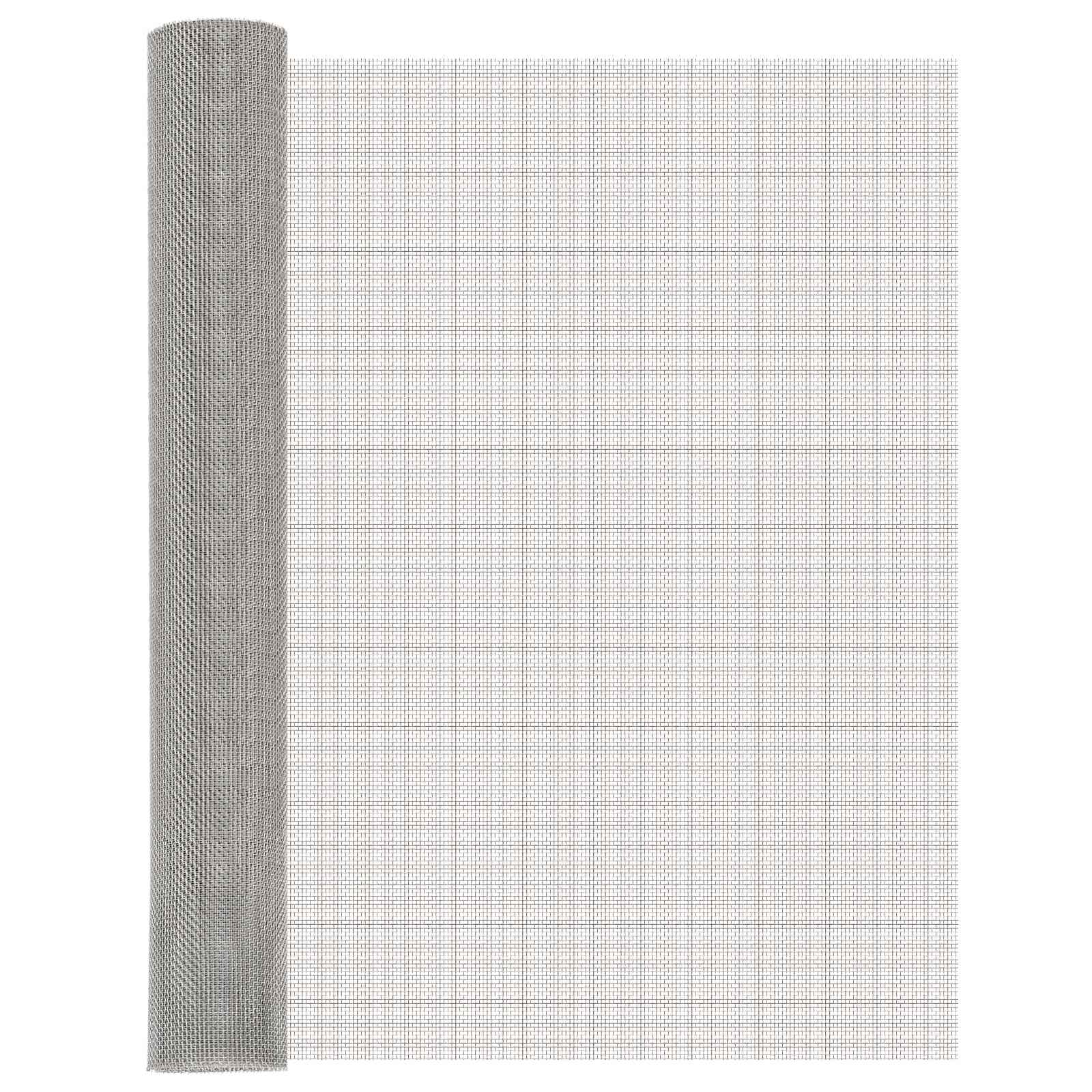 Mrežna tkanina 80 x 1000 cm 8 Mesh Nehrđajući čelik 201 Srebrna