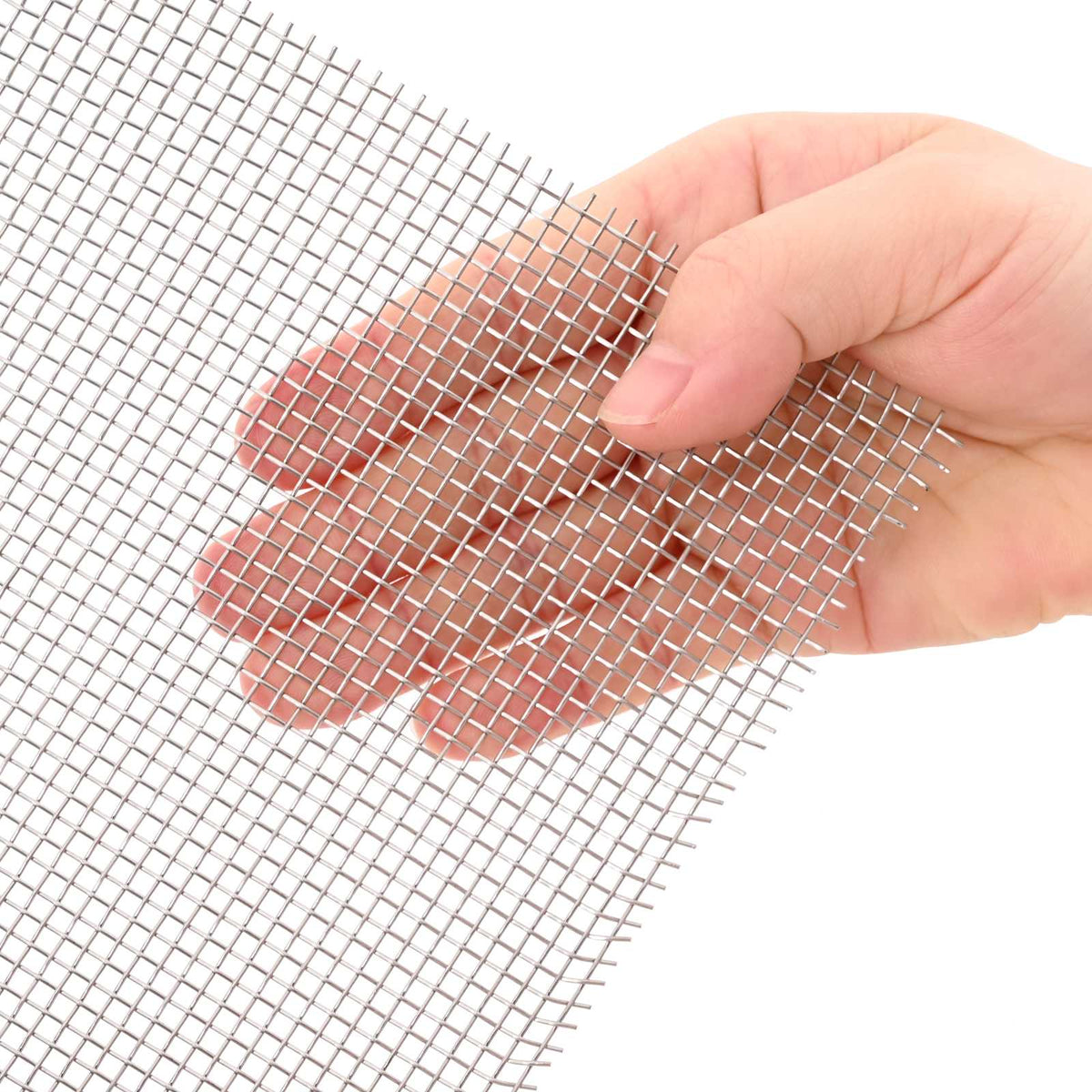 Mrežna tkanina 120 x 500 cm 8 Mesh Nehrđajući čelik 201 Srebrna