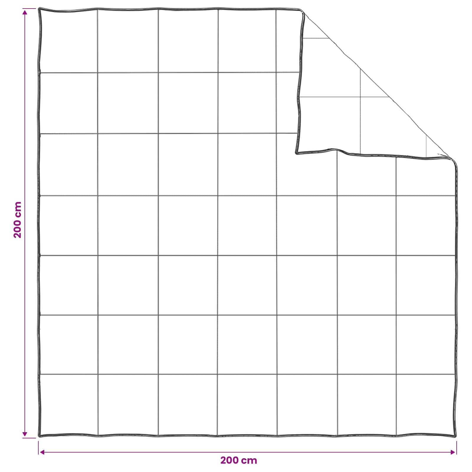 Zimska deka Bež 200 x 200 cm 100% prirodni kapok