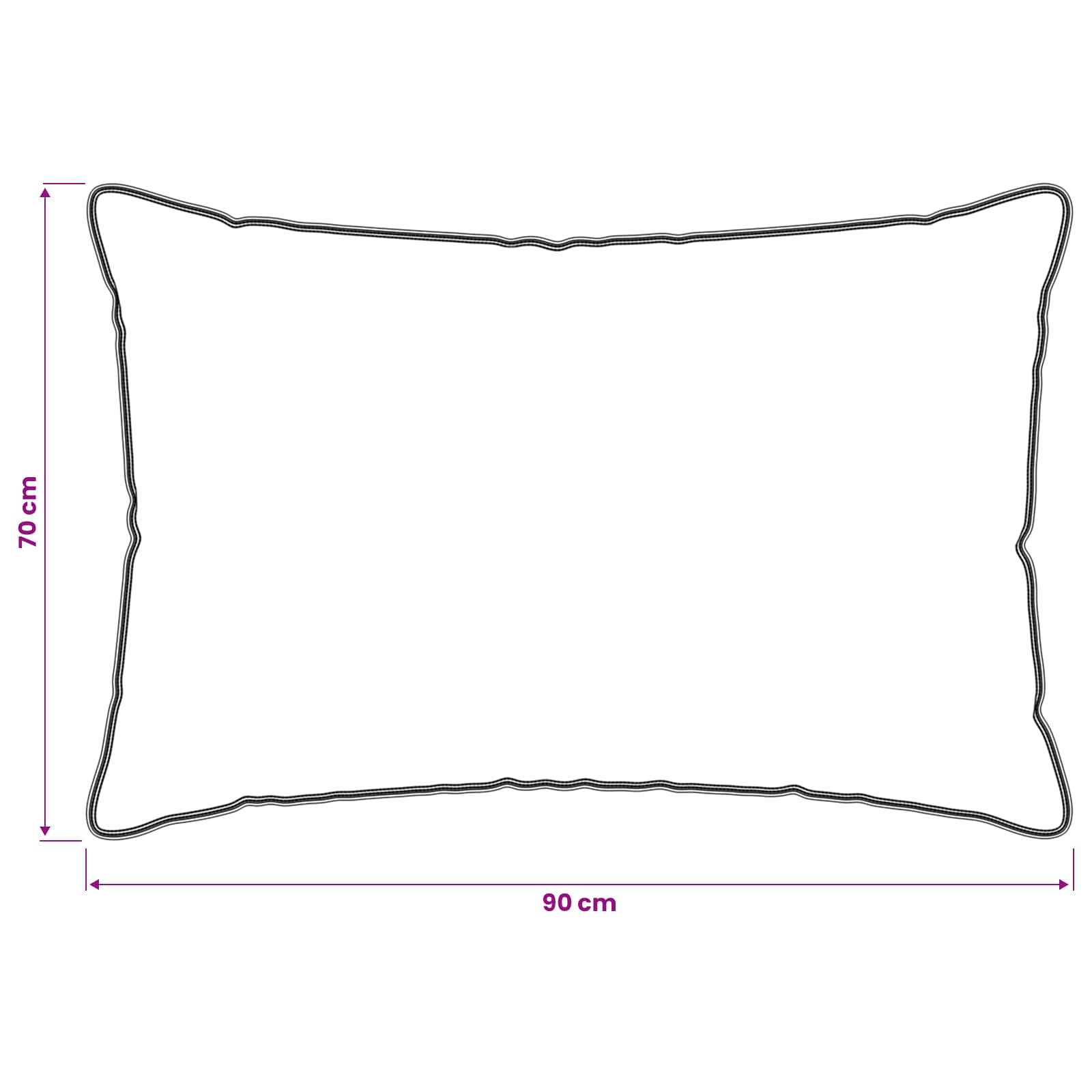 Jastuk 2 pcs Bijela 70 x 90 cm Bambusovo vlakno