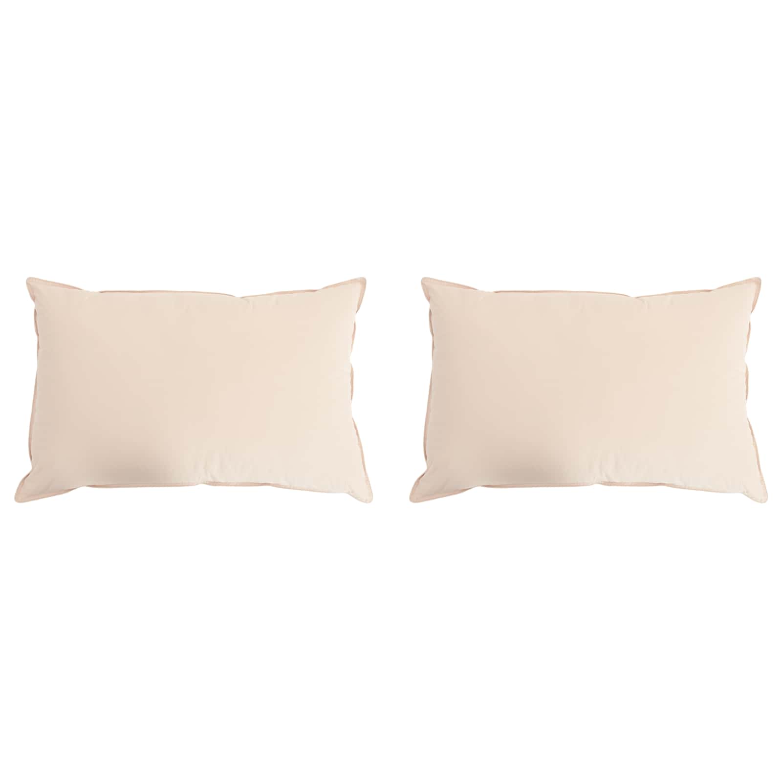 Jastuk 2 pcs Bež 30 x 50 cm Kapok vlakno