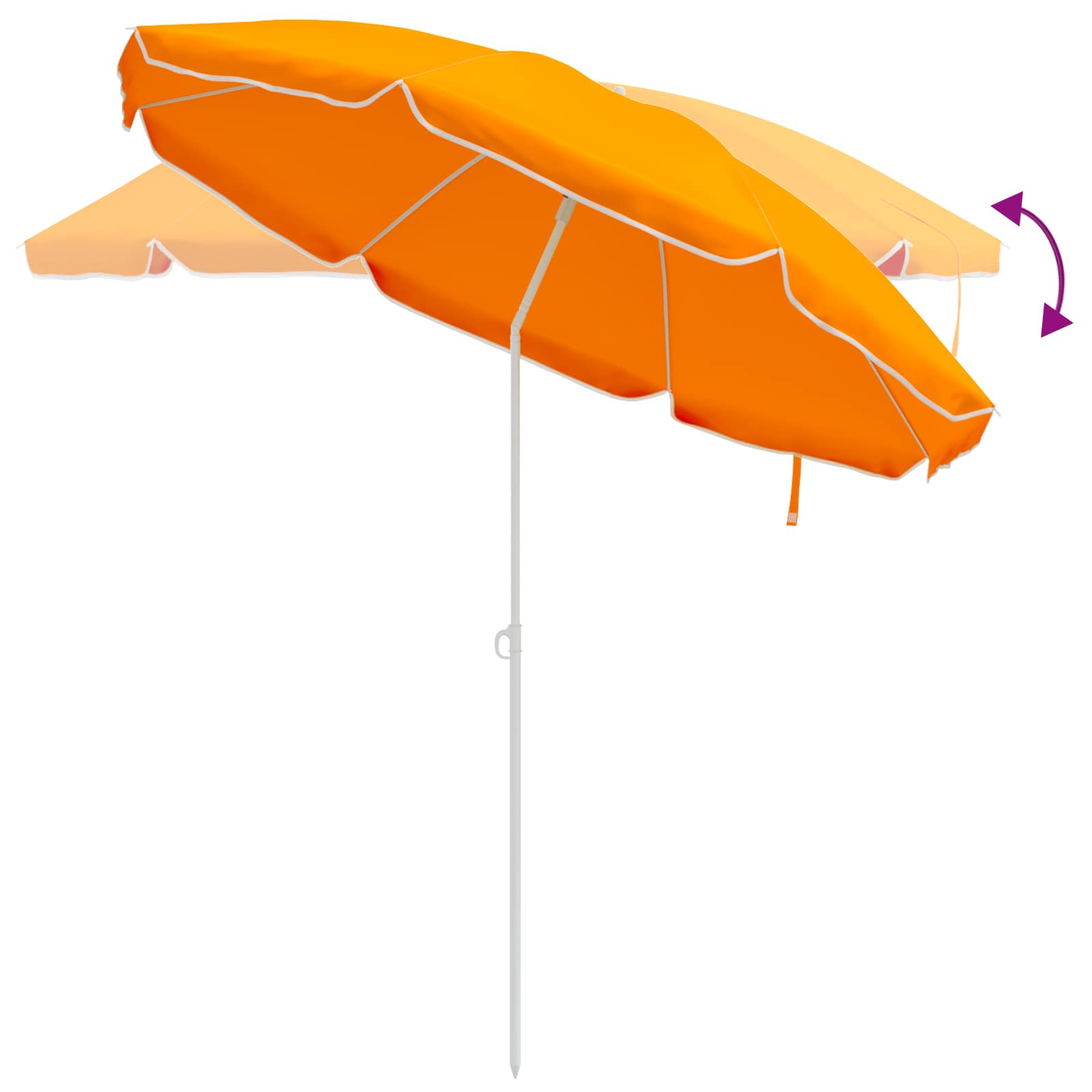 Vrtni suncobran 240 cm 170T poliester Narančasta