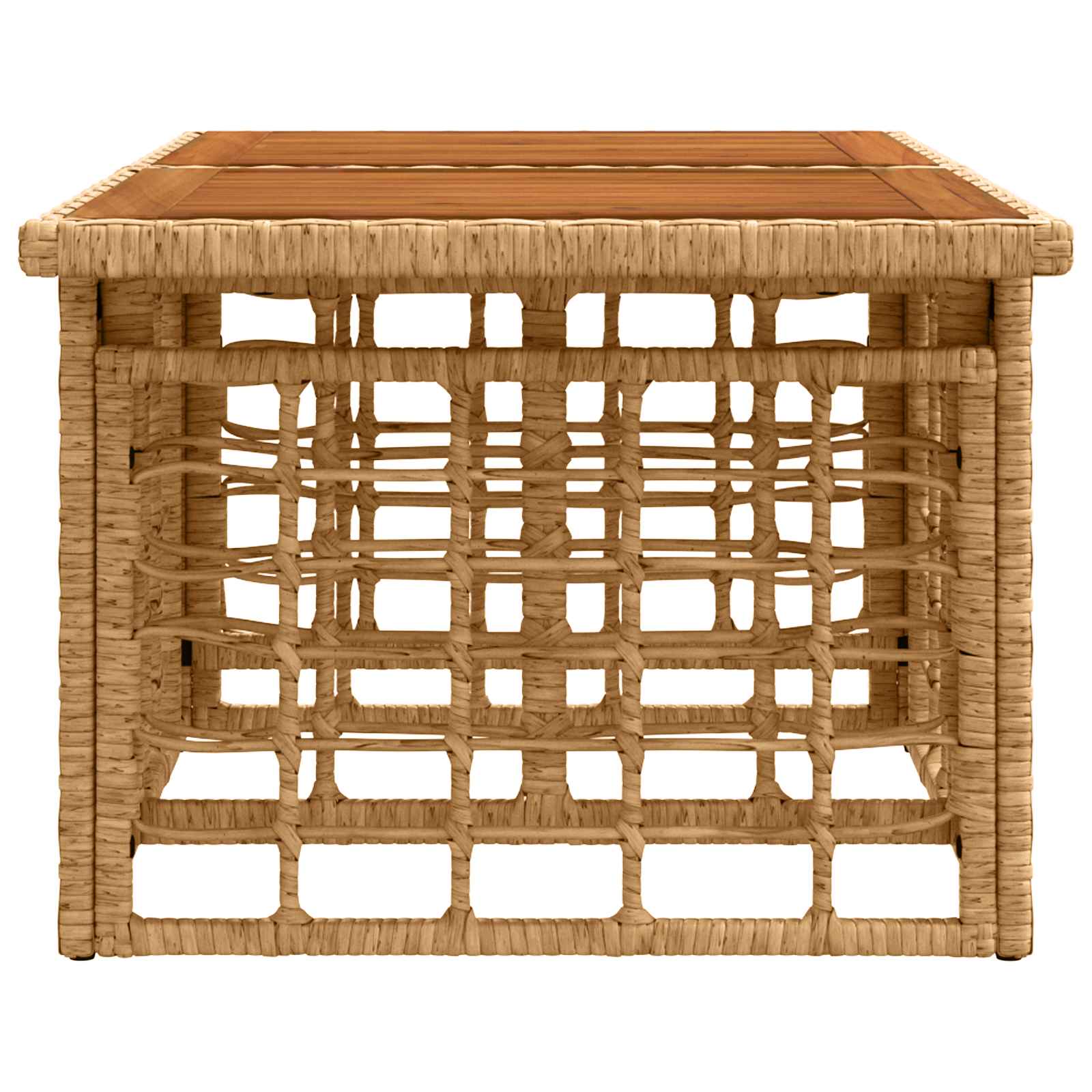 Stol za vrt Prirodna 100 x 55 x 37 cm PE Rattan i Staklo