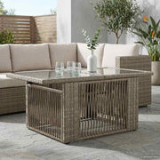 Stol za vrt Siva 100 x 55 x 37 cm PE Rattan i Staklo
