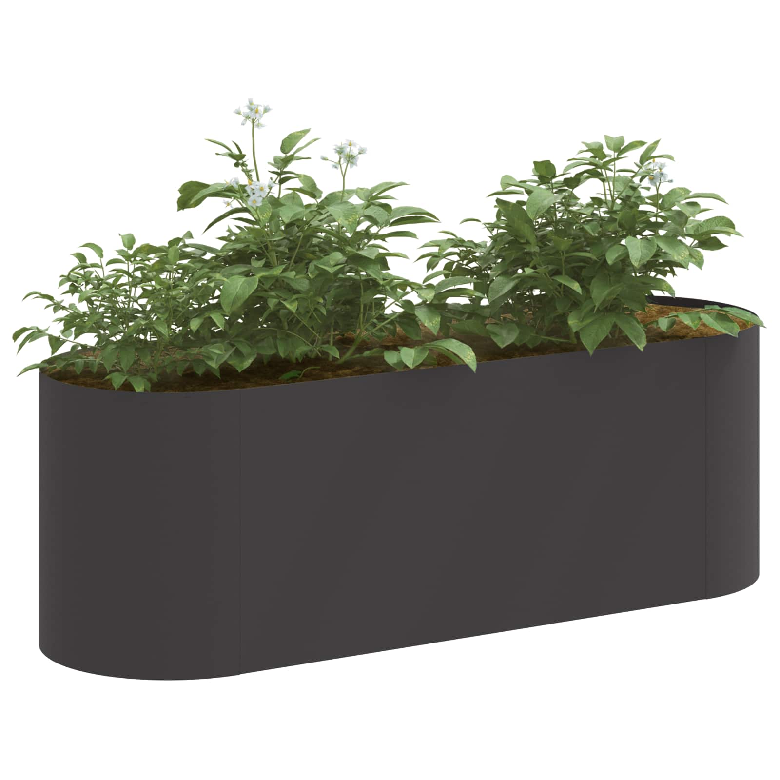 Povišeni vrtni krevet Crna 120 x 40 x 40 cm Čelik