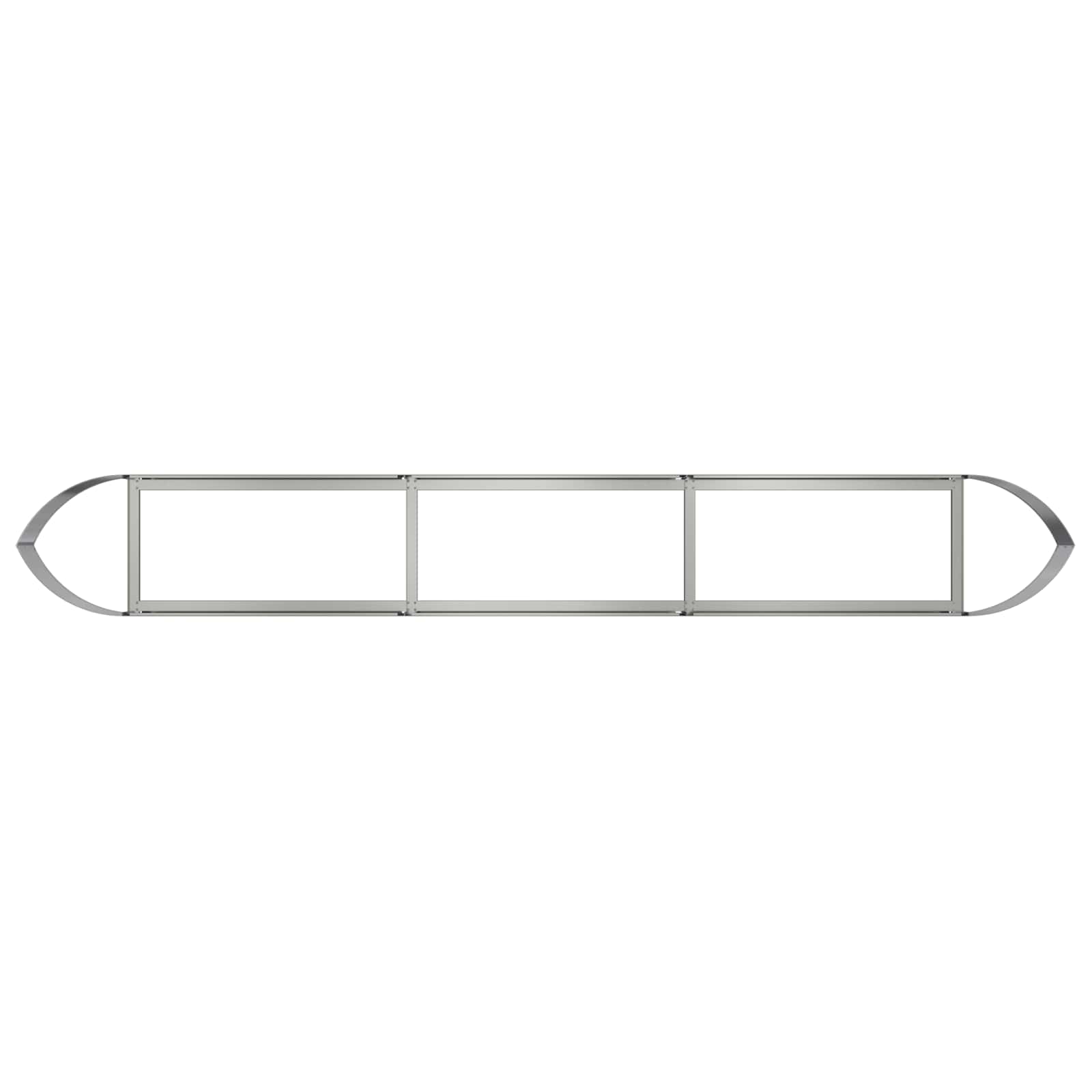 Povišeni vrtni krevet Pocinčani čelik 300 x 40 x 40 cm Čelik