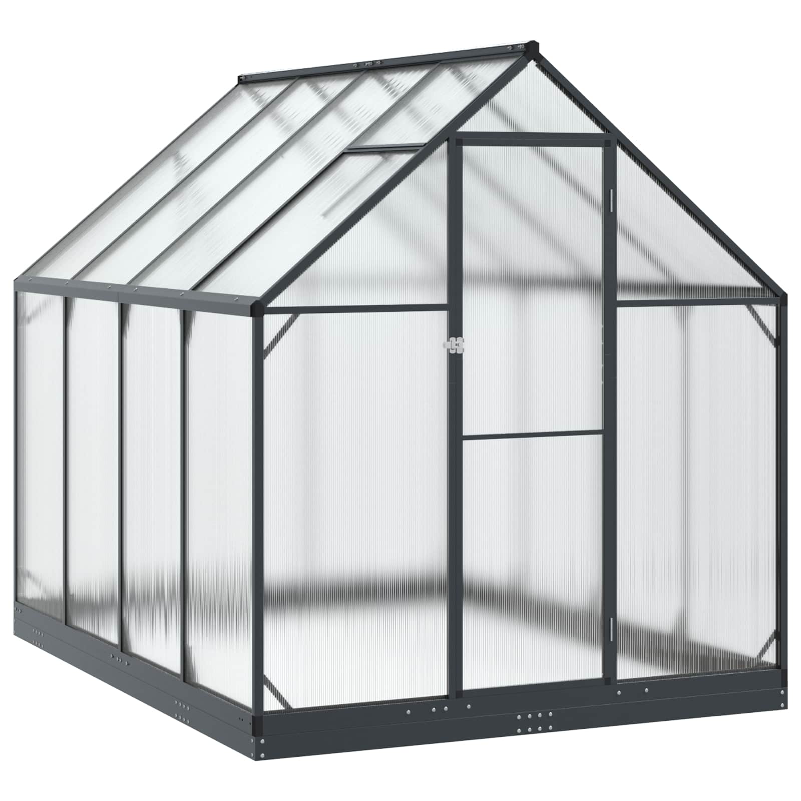 Vrtni staklenik s vratima Antracit 183,5 x 243,5 x 207 cm