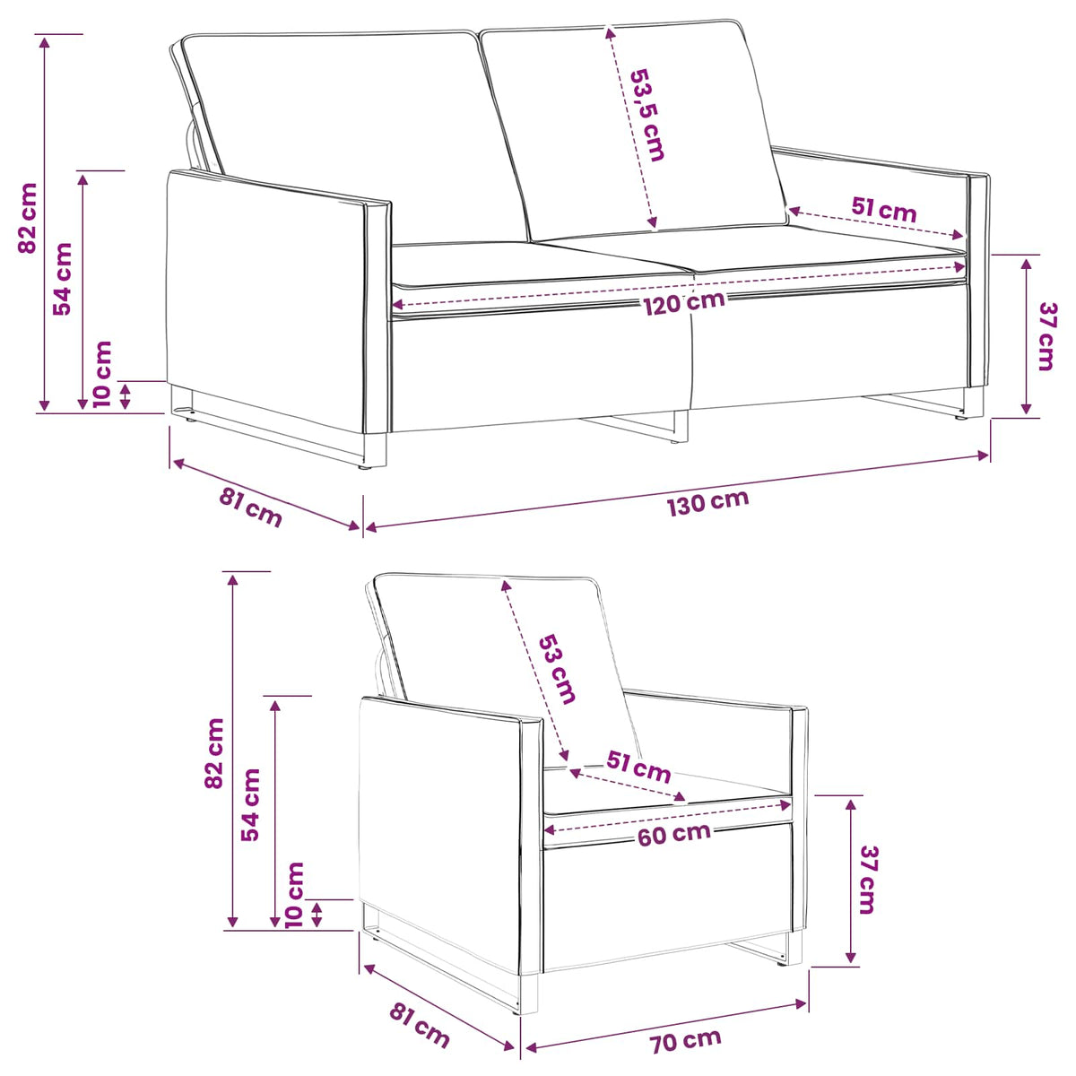 Set sofe 2 pcs Maslinasto zelena Umjetni sued