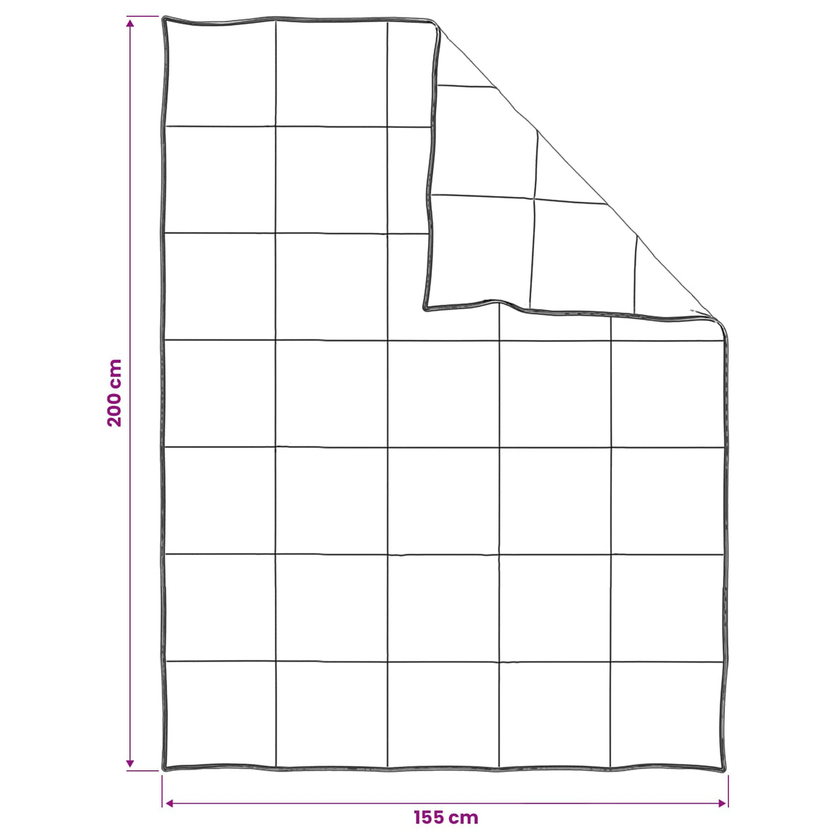 Set deka 2 kom. 155 x 200 cm Ljeto 850 gsm 100% prirodni kapok