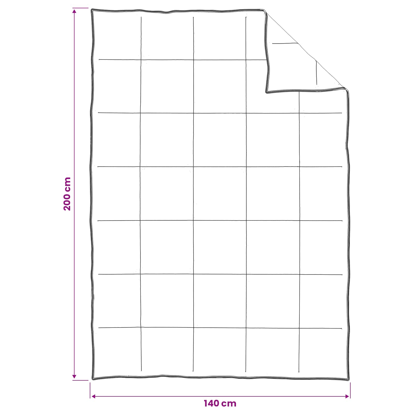 Set deka 2 kom. 140 x 200 cm Zima 350 gsm 100% prirodni kapok